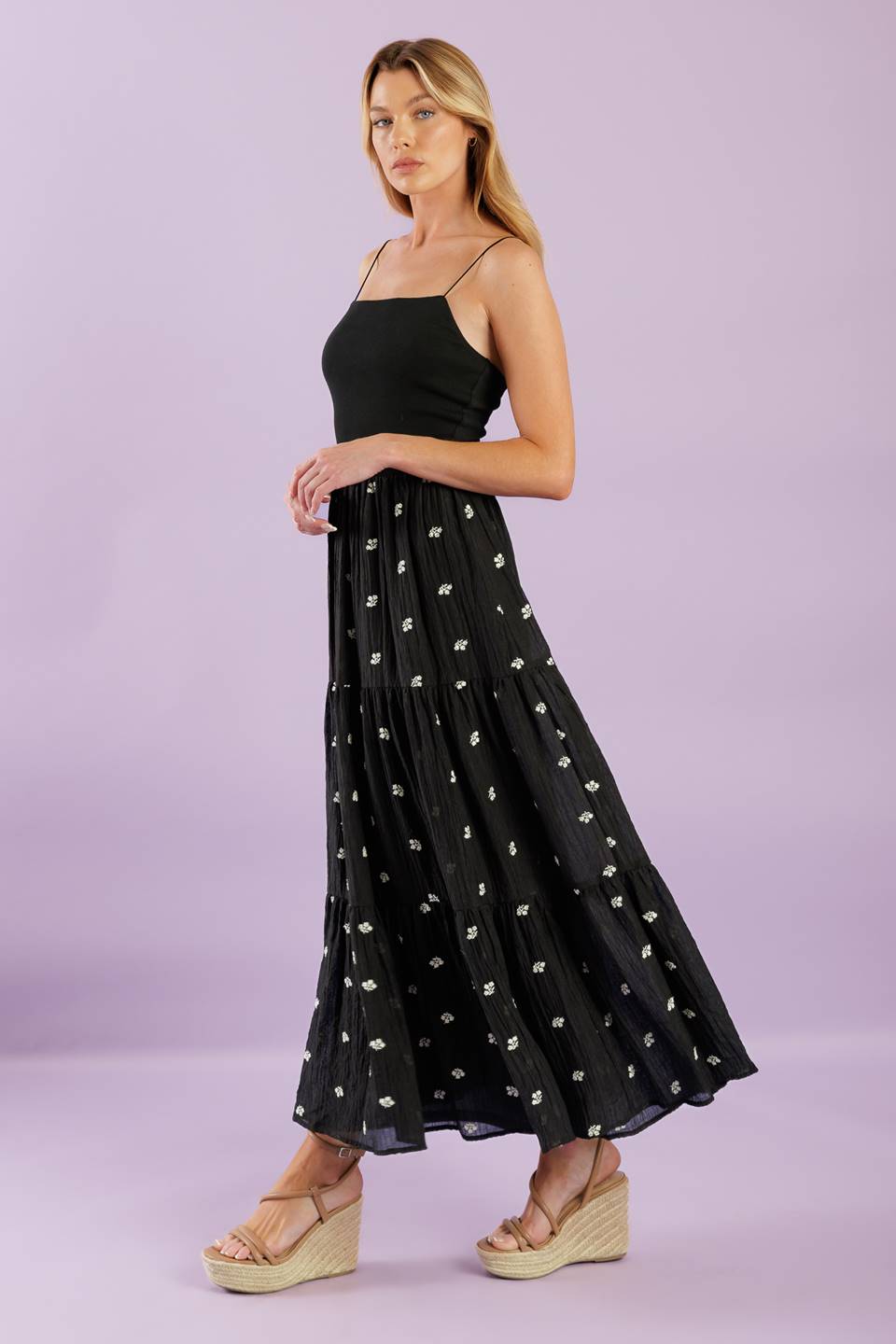 FADE INTO YOU WOVEN MIDI DRESS Flying Tomato