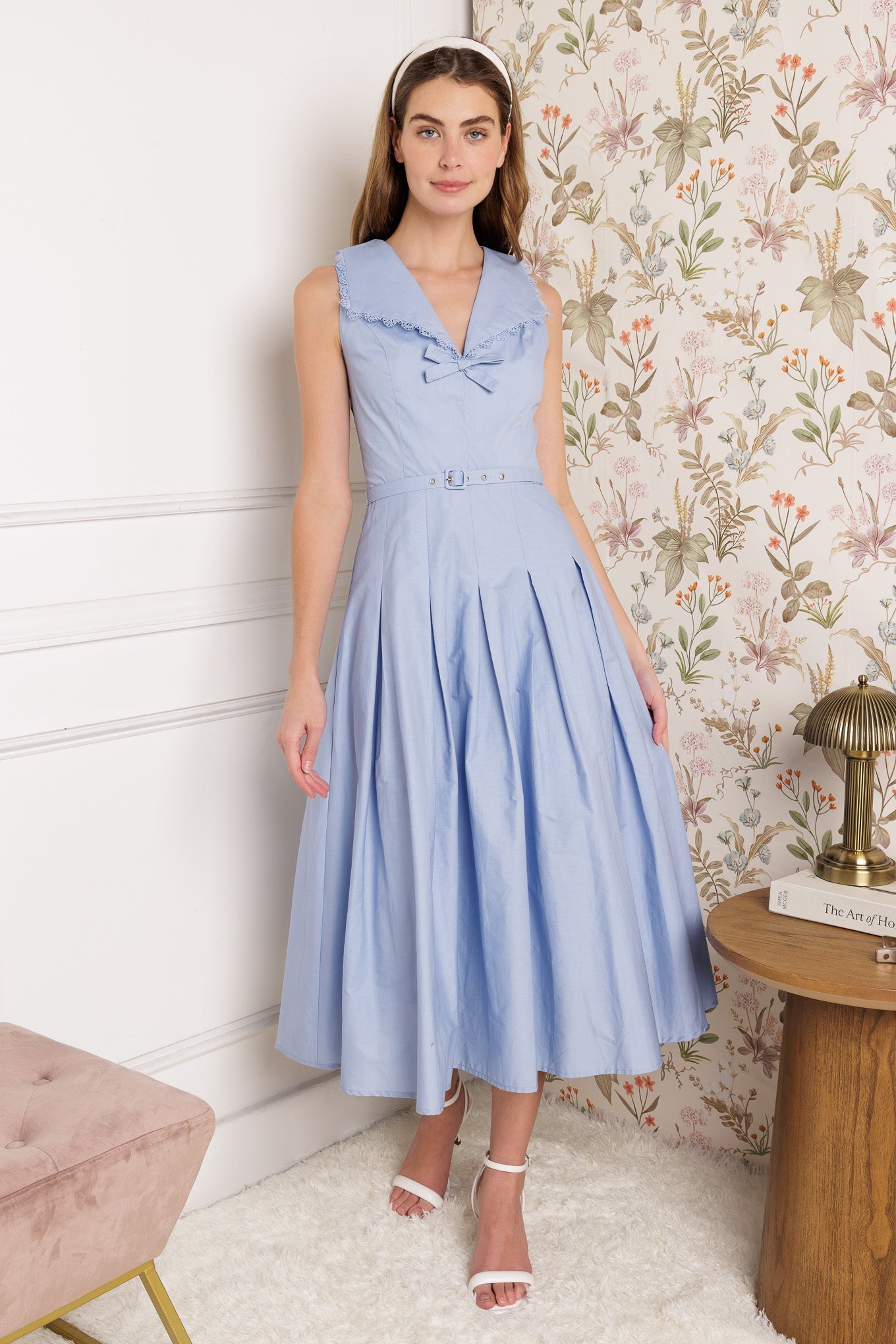 HOPPING ISLANDS WOVEN MIDI DRESS Flying Tomato