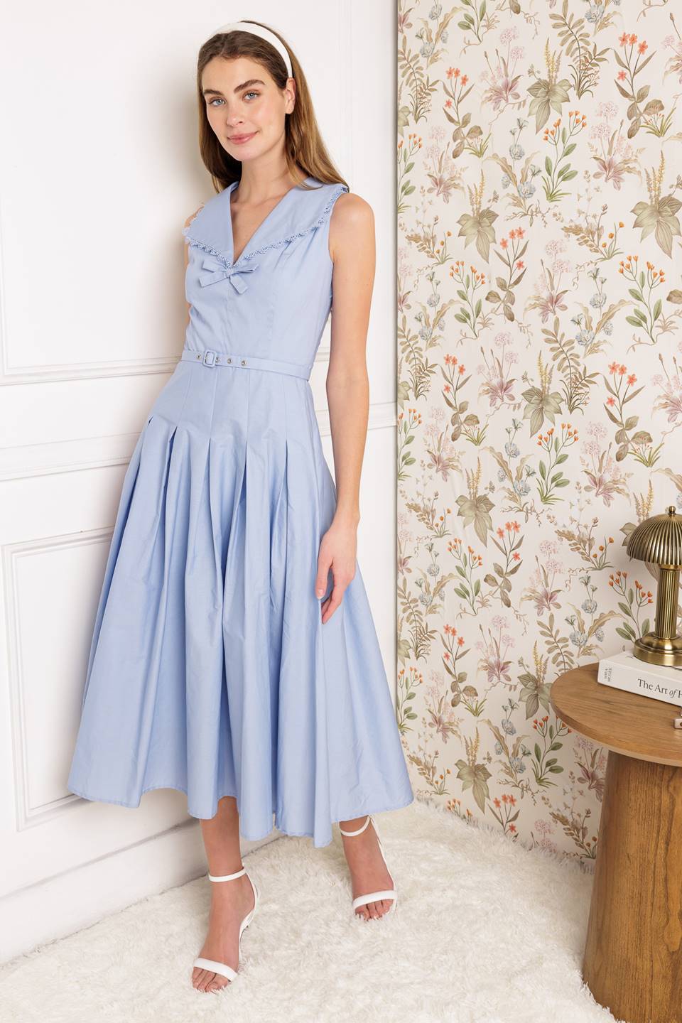 HOPPING ISLANDS WOVEN MIDI DRESS Flying Tomato