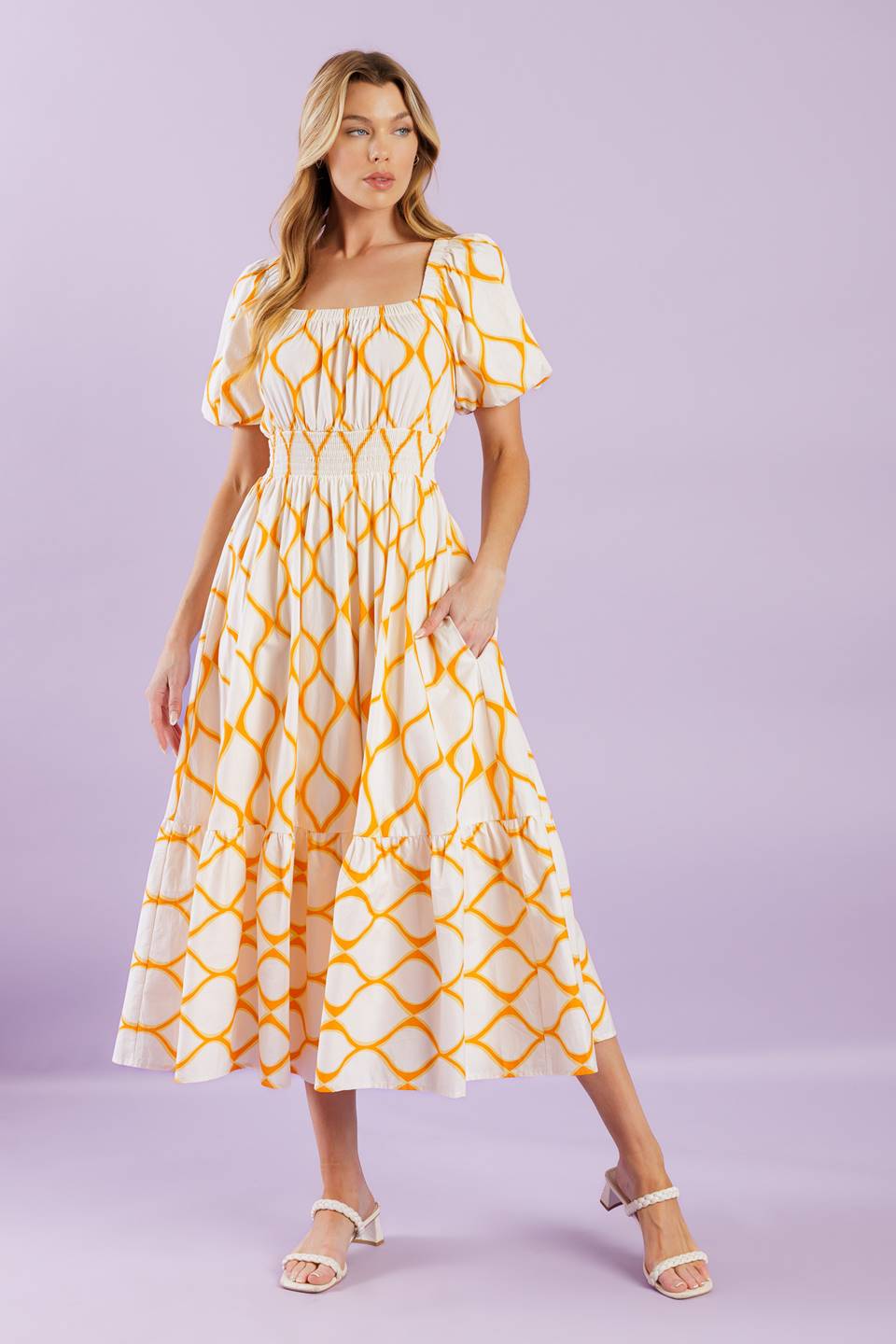 ICONIC SUMMER WOVEN MIDI DRESS Flying Tomato