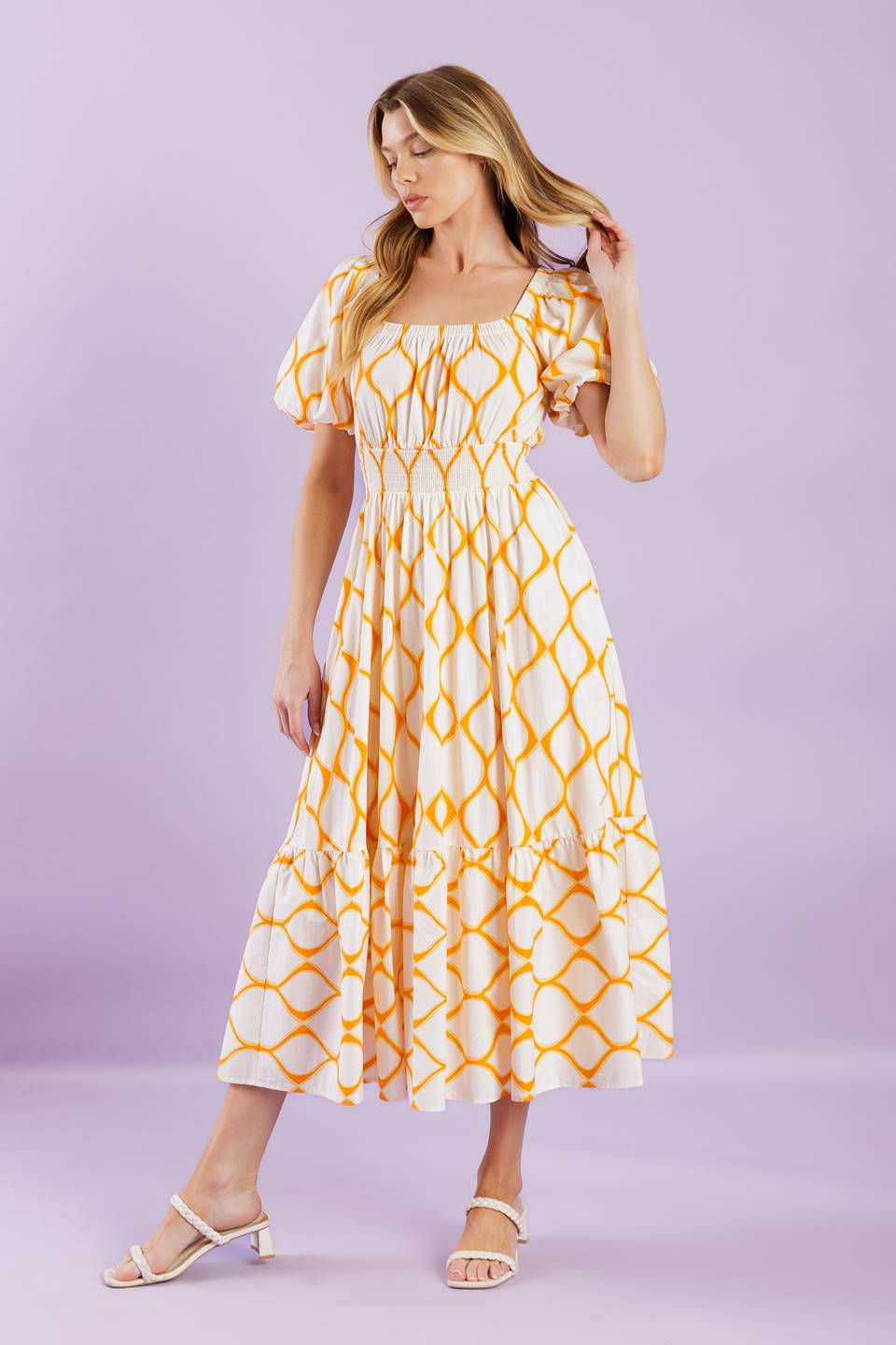 ICONIC SUMMER WOVEN MIDI DRESS Flying Tomato