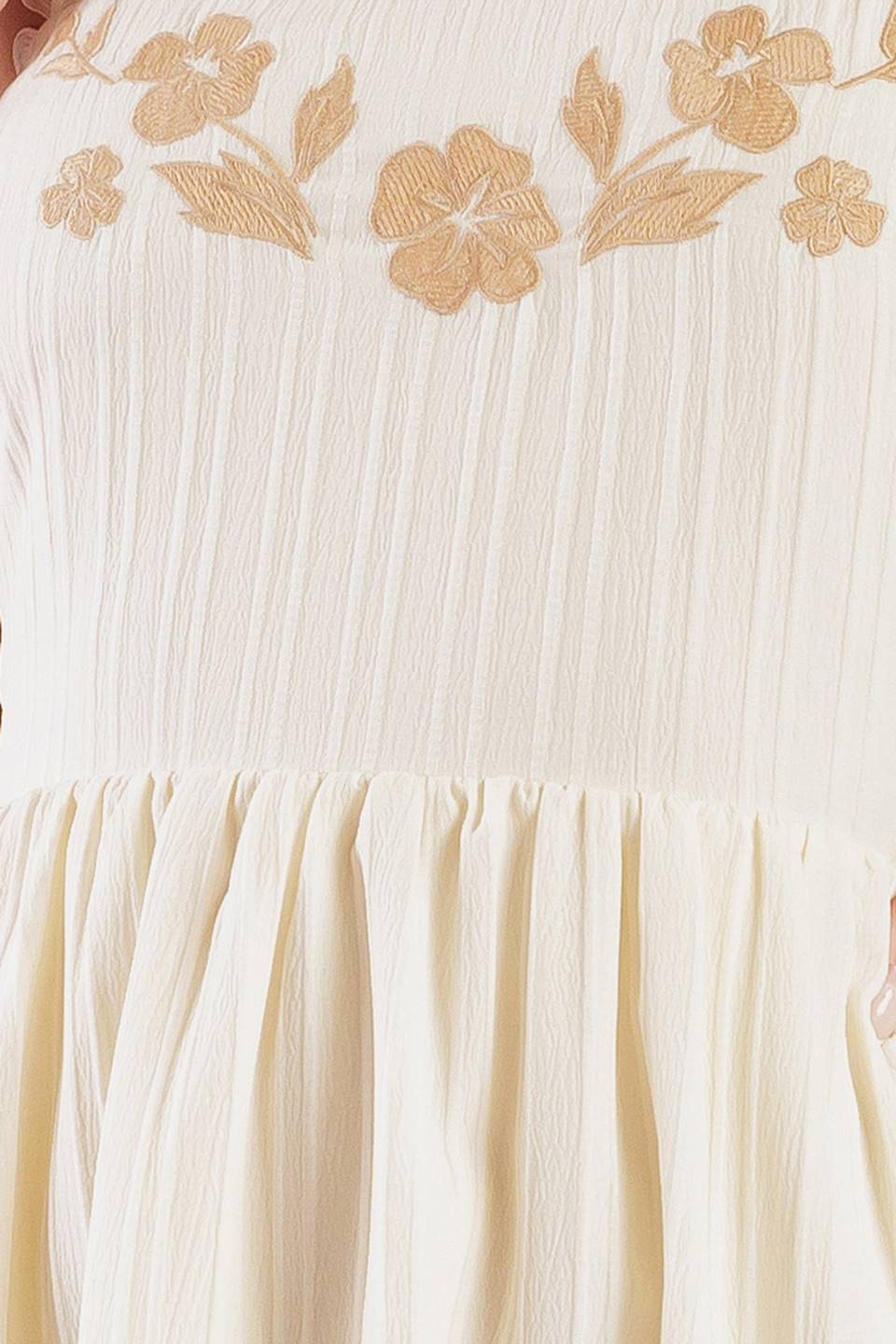 TOTAL CRUSH CREAM WOVEN MIDI DRESS Flying Tomato