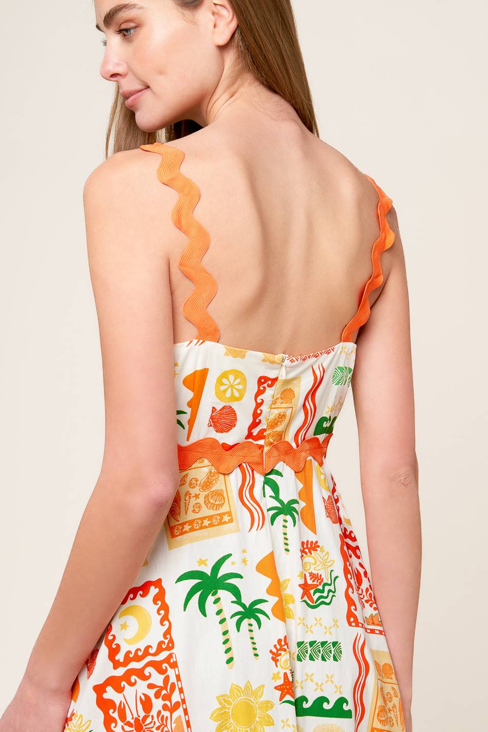 ROAMING AROUND WOVEN MIDI DRESS Flying Tomato