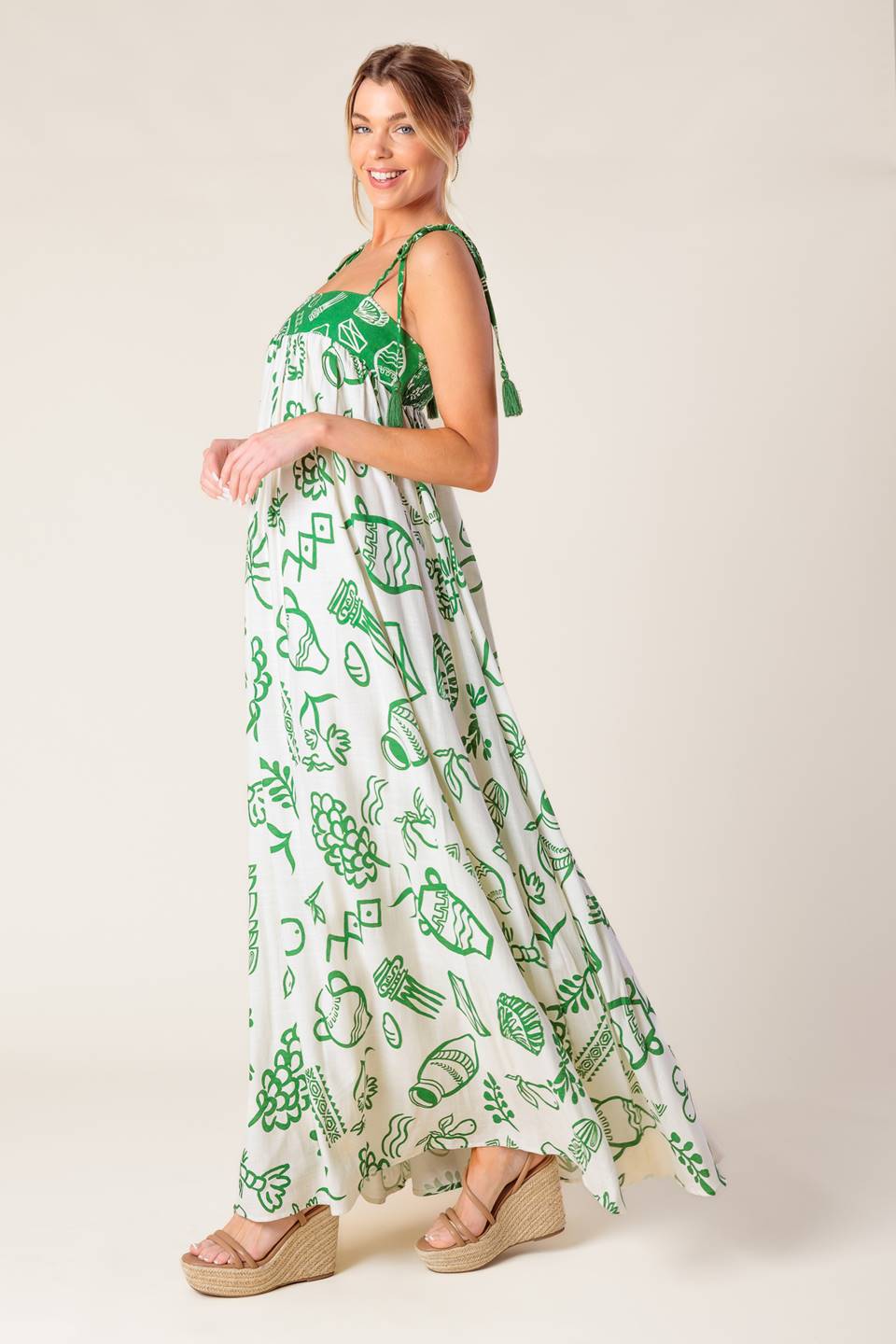 EVERYDAY BLISS WOVEN MAXI DRESS Flying Tomato