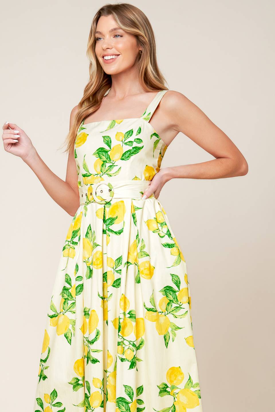 BEAMING PERFECTION IVORY WOVEN MIDI DRESS Flying Tomato