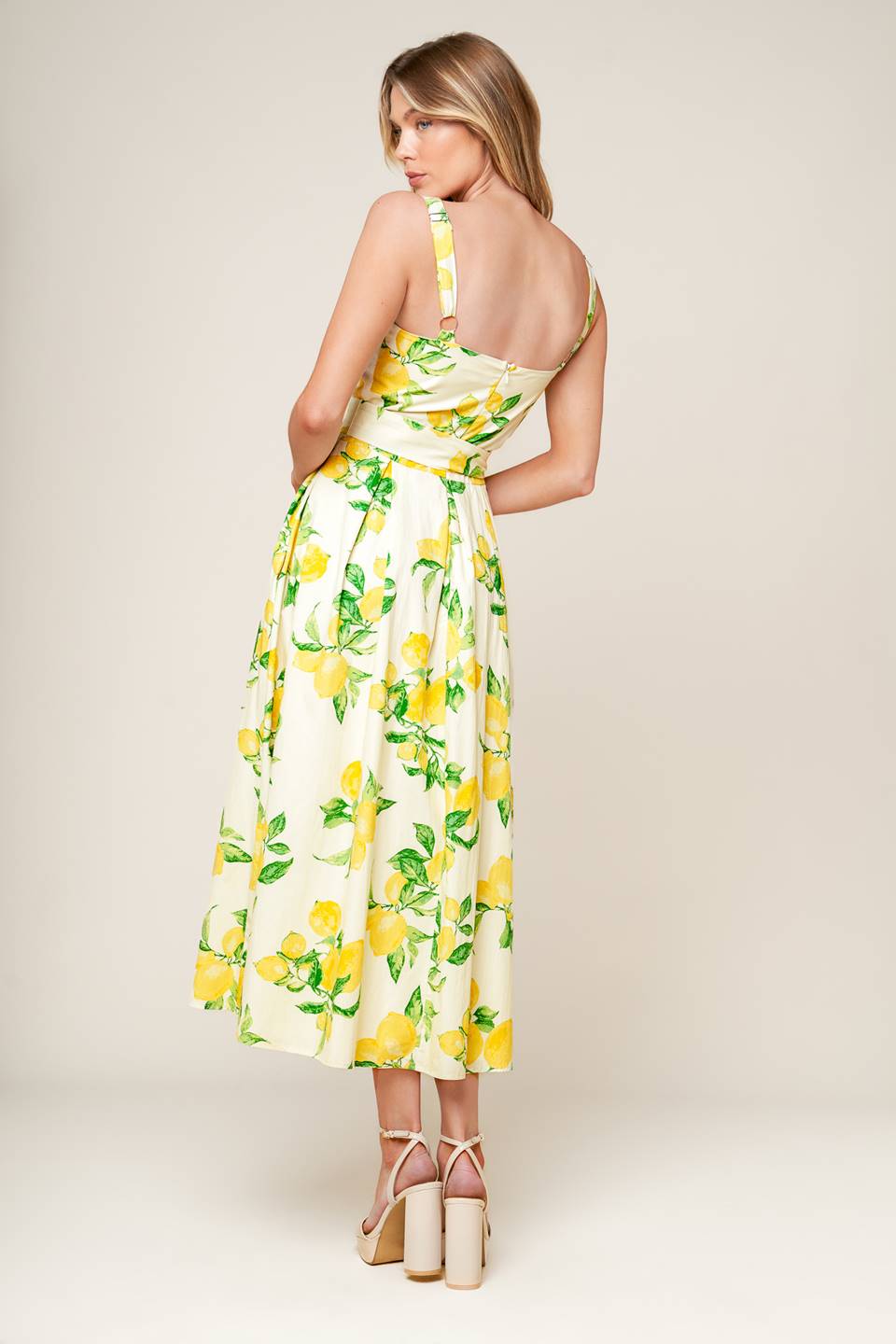 BEAMING PERFECTION IVORY WOVEN MIDI DRESS Flying Tomato