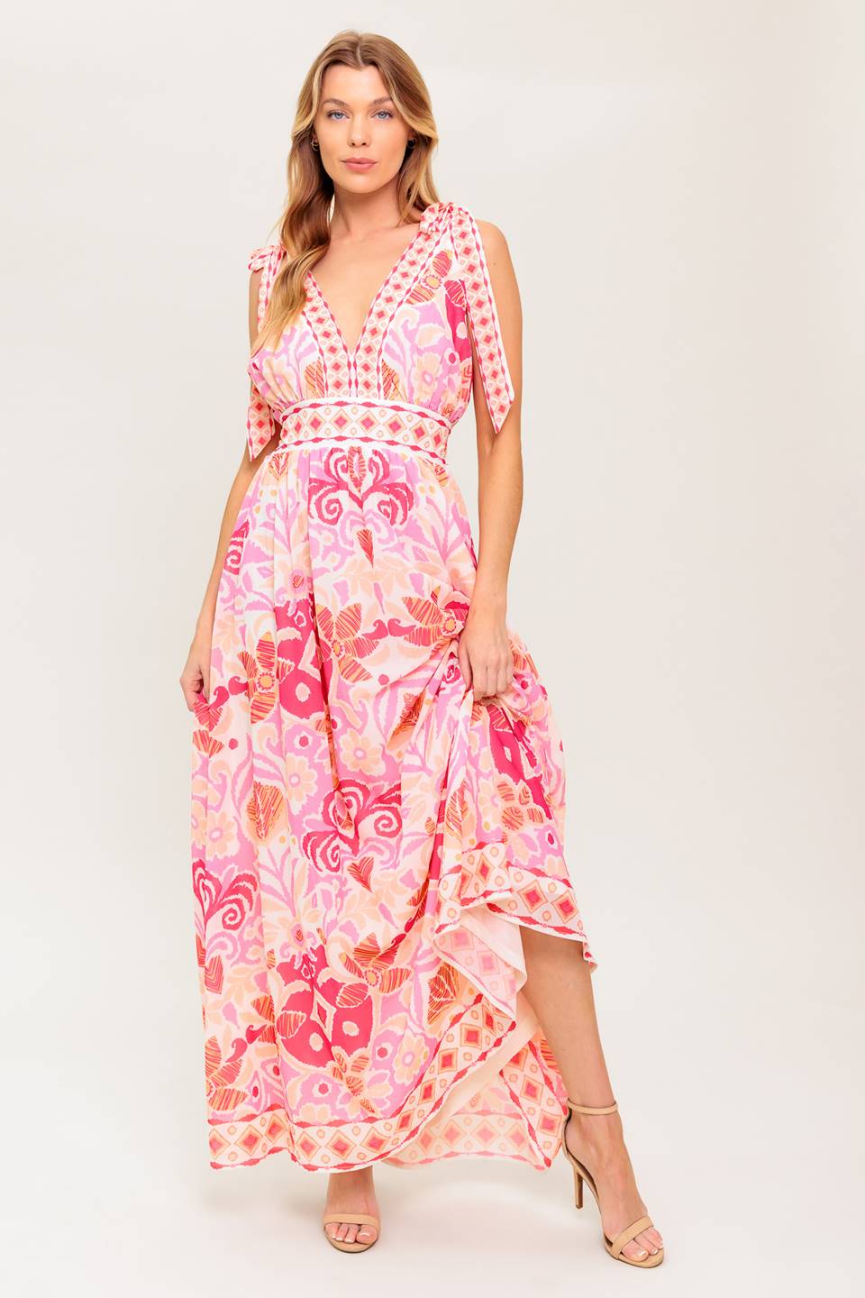 LEACE IT TO FATE WOVEN MAXI DRESS Flying Tomato