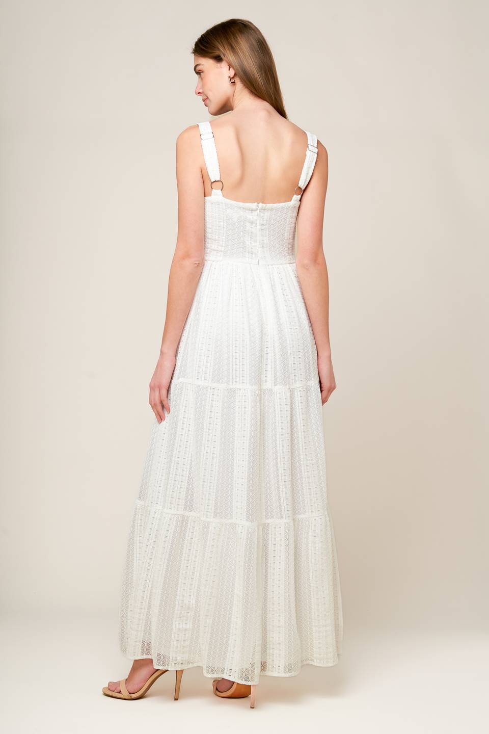 AFTER THE RAIN WHITE LACE MAXI DRESS Flying Tomato