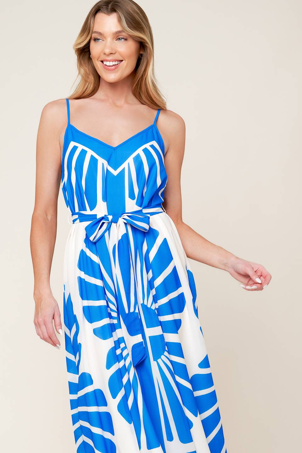 CELEBRATION TIME BLUE WOVEN MAXI DRESS