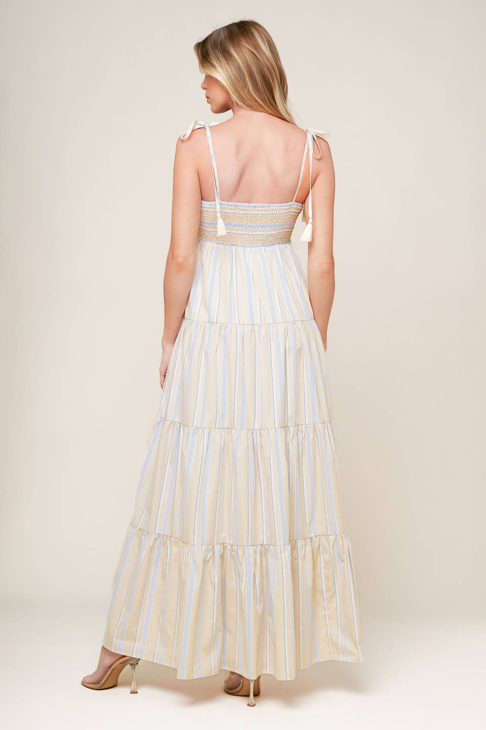 WAVES OF LIFT WOVEN MAXI DRESS Flying Tomato