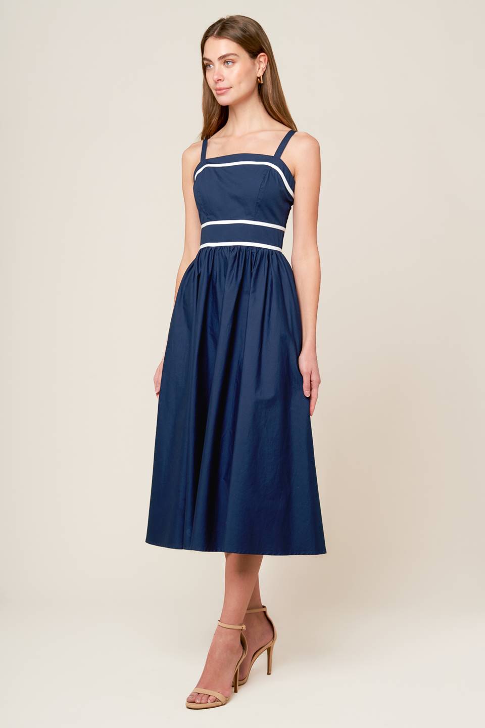 BUNCHES OF LOVE WOVEN MIDI DRESS