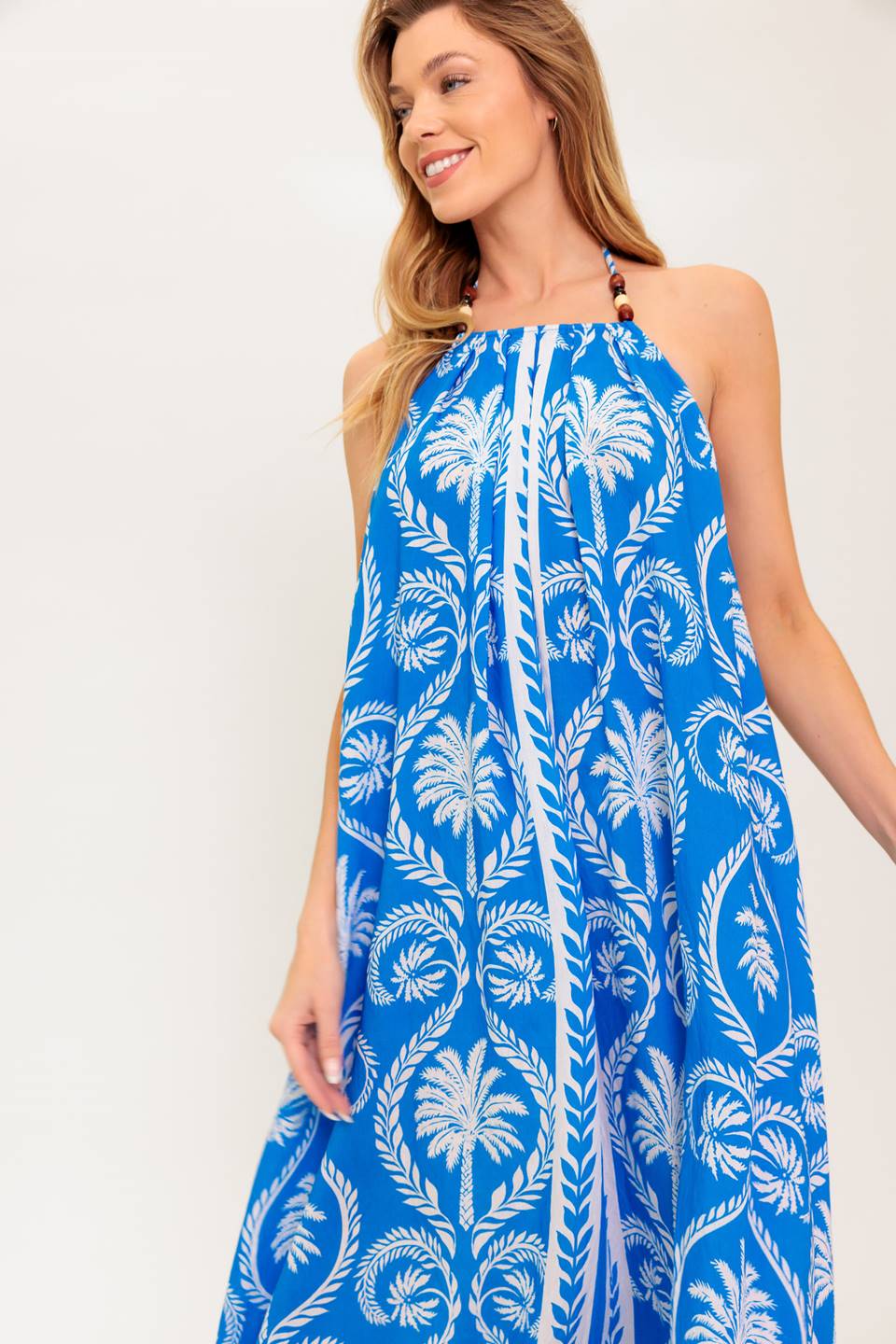 FOR THE DREAMERS BLUE WOVEN MAXI DRESS Flying Tomato