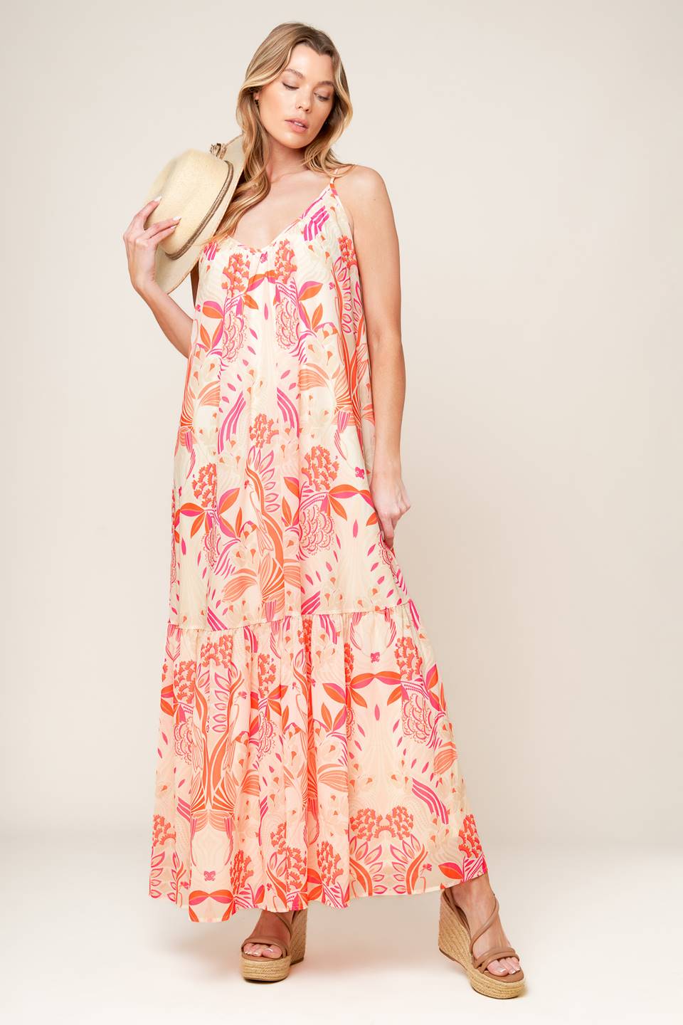 LAUREN SECRET GARDEN WOVEN MAXI DRESS