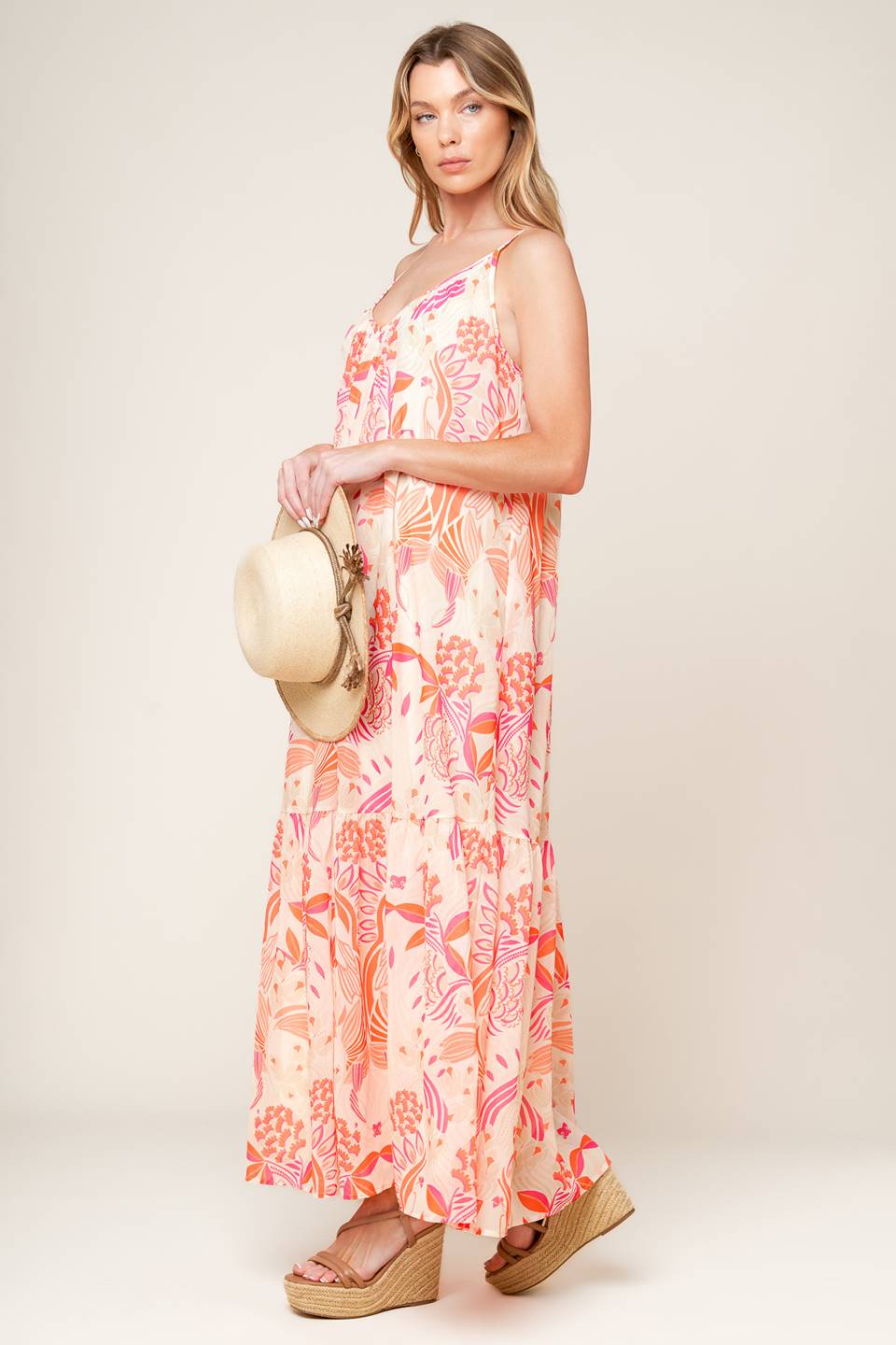 LAUREN SECRET GARDEN WOVEN MAXI DRESS