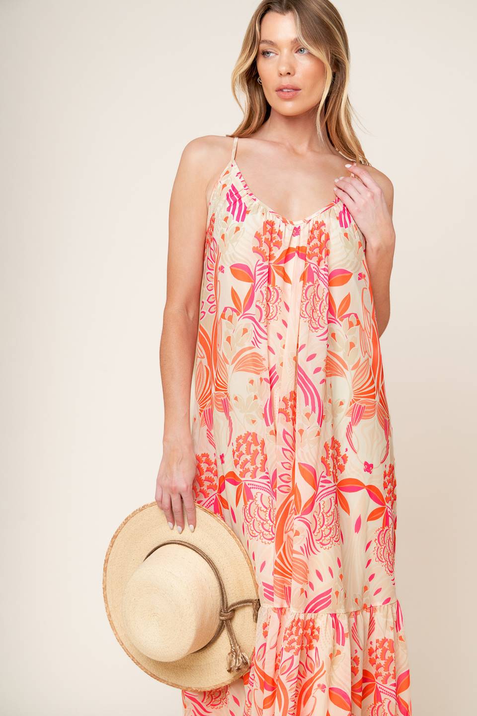 LAUREN SECRET GARDEN WOVEN MAXI DRESS