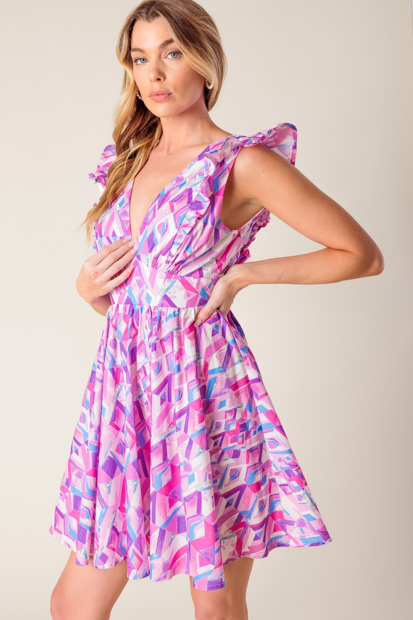 BETTER WITHOUT YOU WOVEN MINI DRESS Flying Tomato