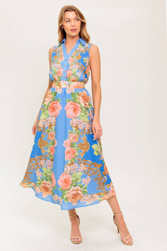 LOST IN A DREAM WOVEN MIDI DRESS Flying Tomato