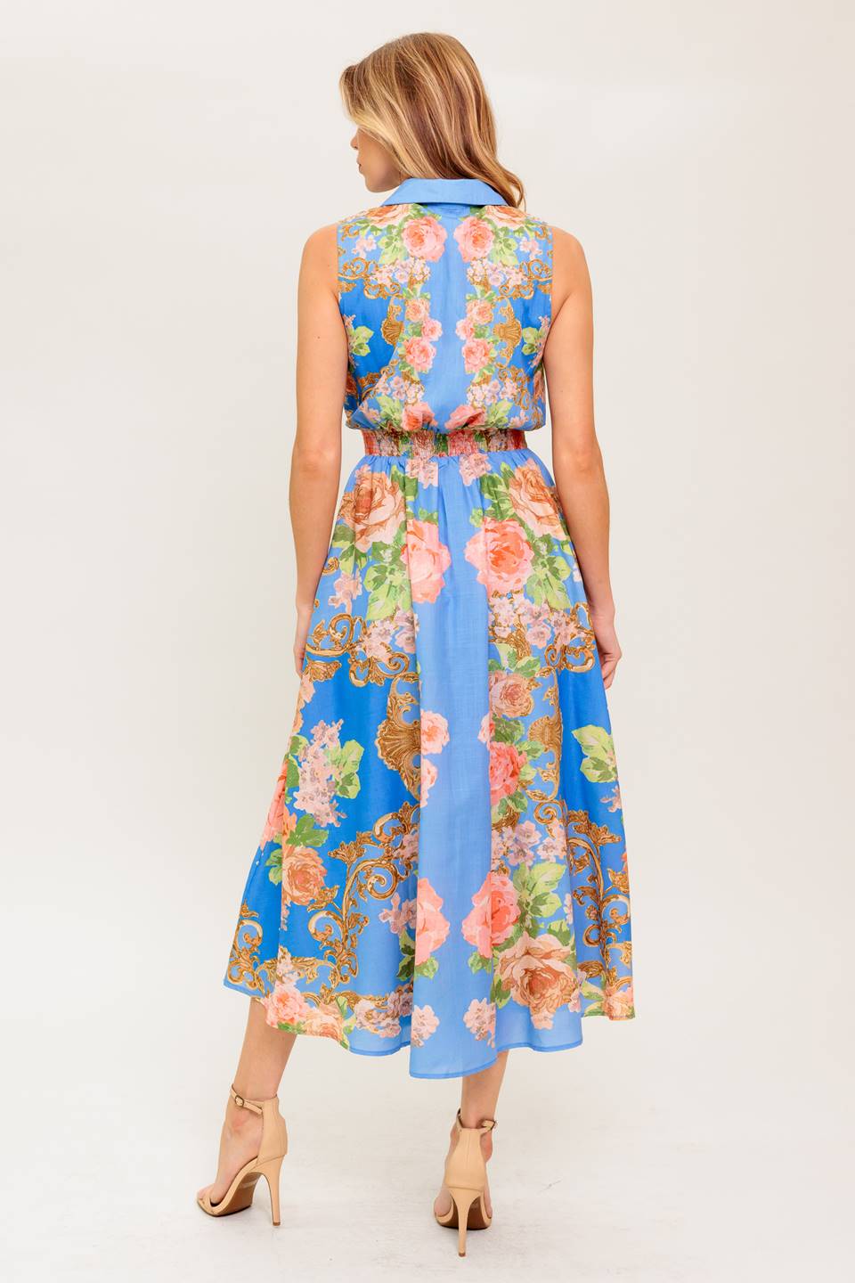 LOST IN A DREAM WOVEN MIDI DRESS Flying Tomato