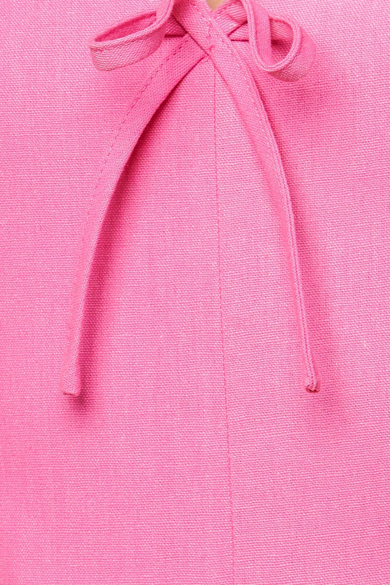 LET THE LIGHT PINK WOVEN MIDI DRESS Flying Tomato