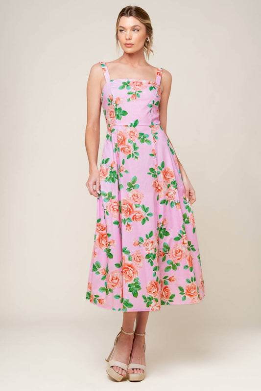 TIME FOR TEAM WOVEN MIDI DRESS Flying Tomato