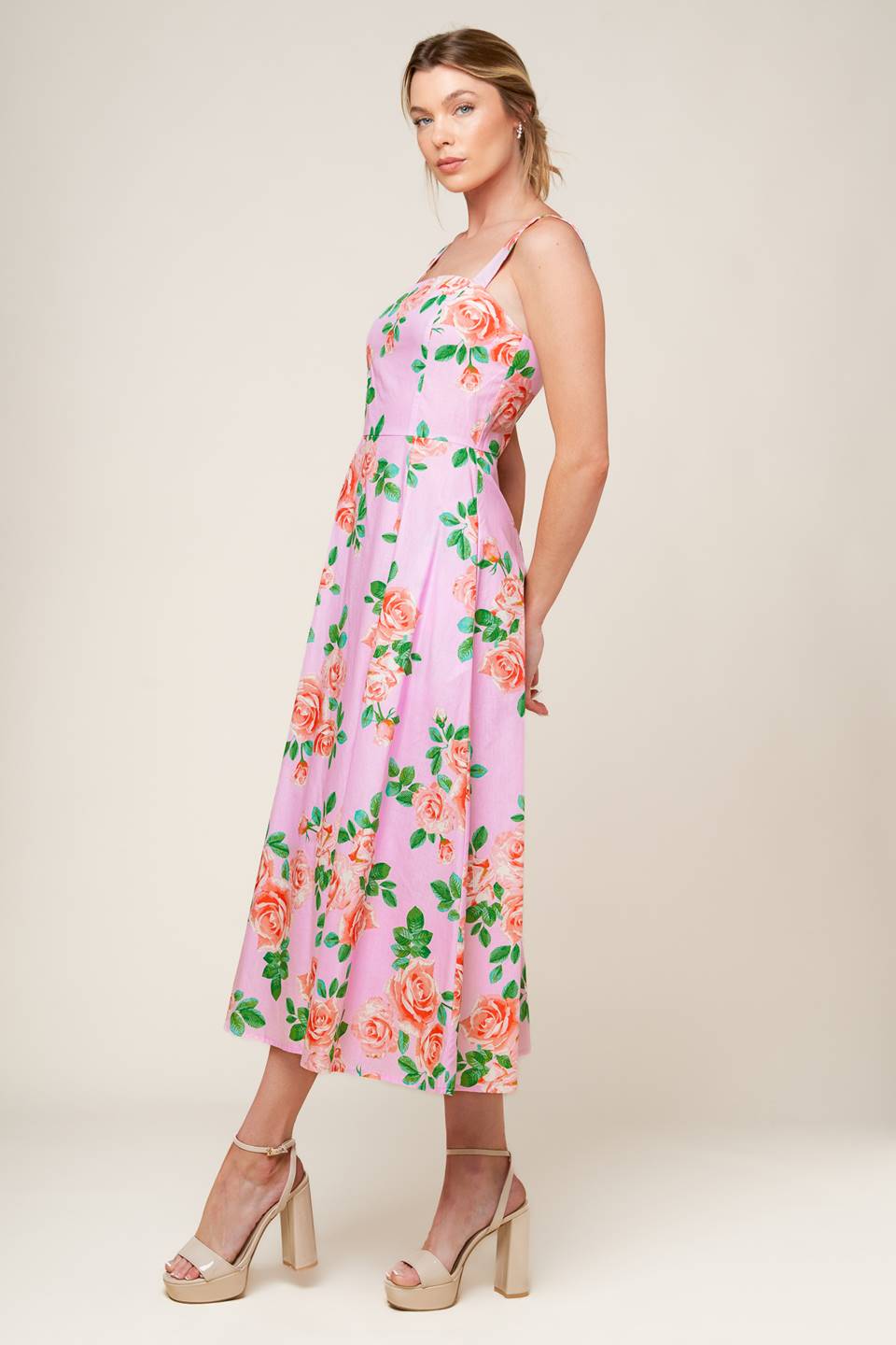 TIME FOR TEAM WOVEN MIDI DRESS Flying Tomato