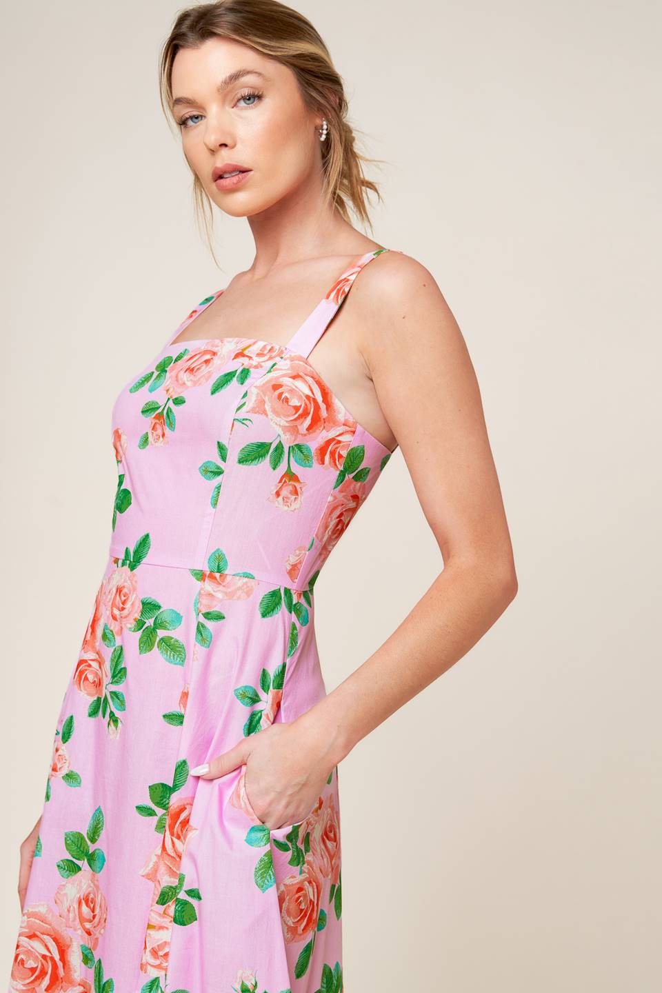 TIME FOR TEAM WOVEN MIDI DRESS Flying Tomato