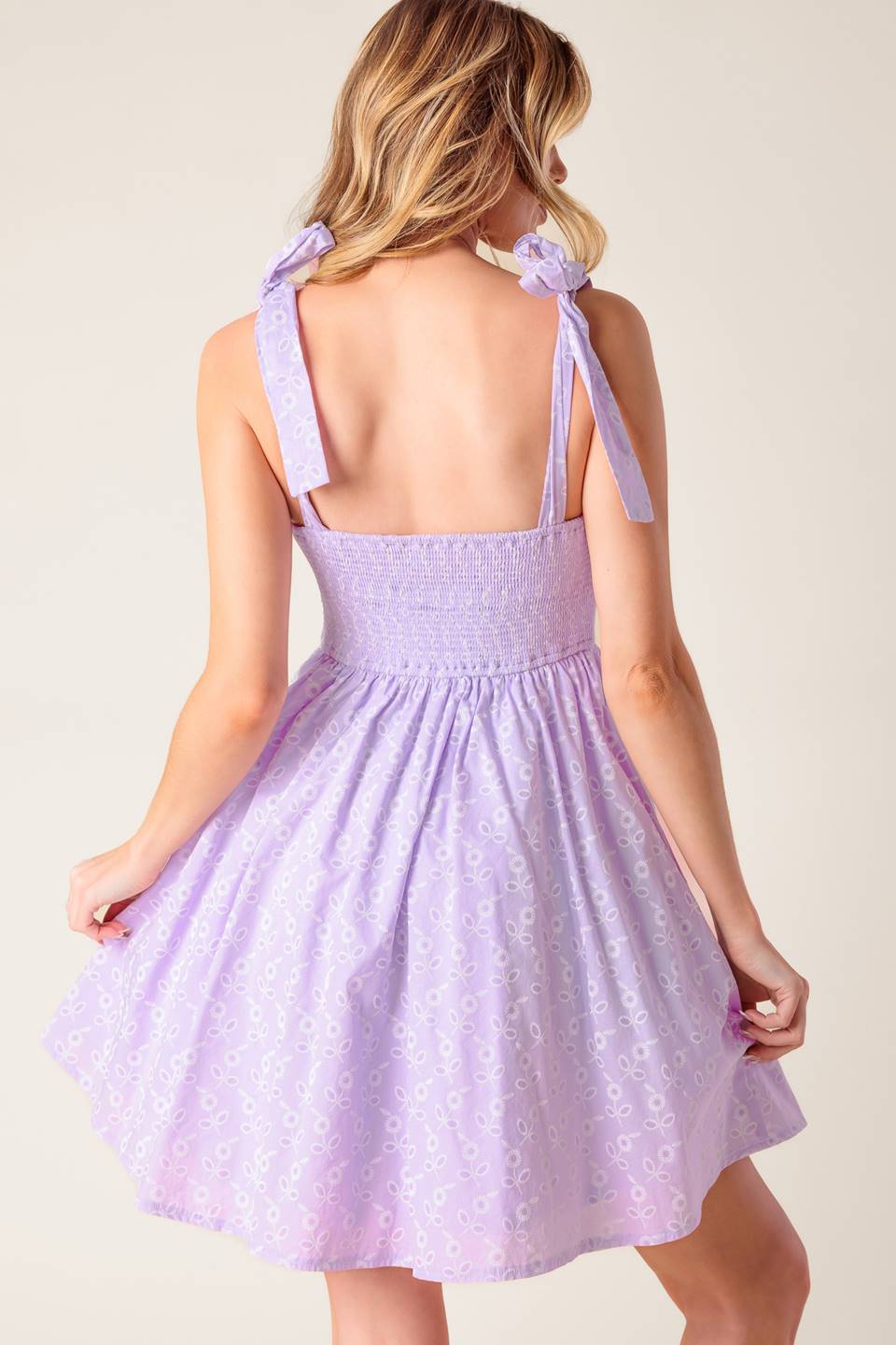 NIGHT TO REMEMBER LAVENDER WOVEN MINI DRESS Flying Tomato