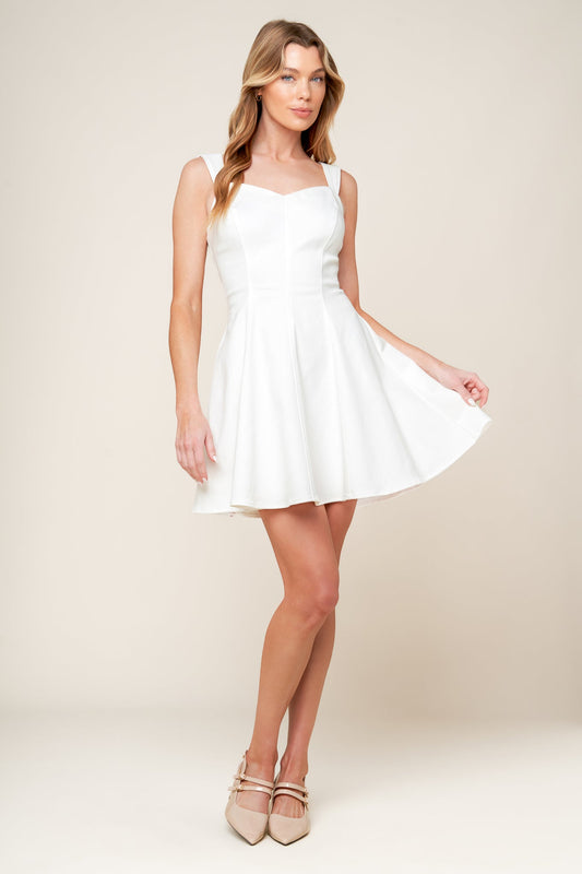 LAST YOUR CHANCE DENIM WOVEN MINI DRESS - Love Salve