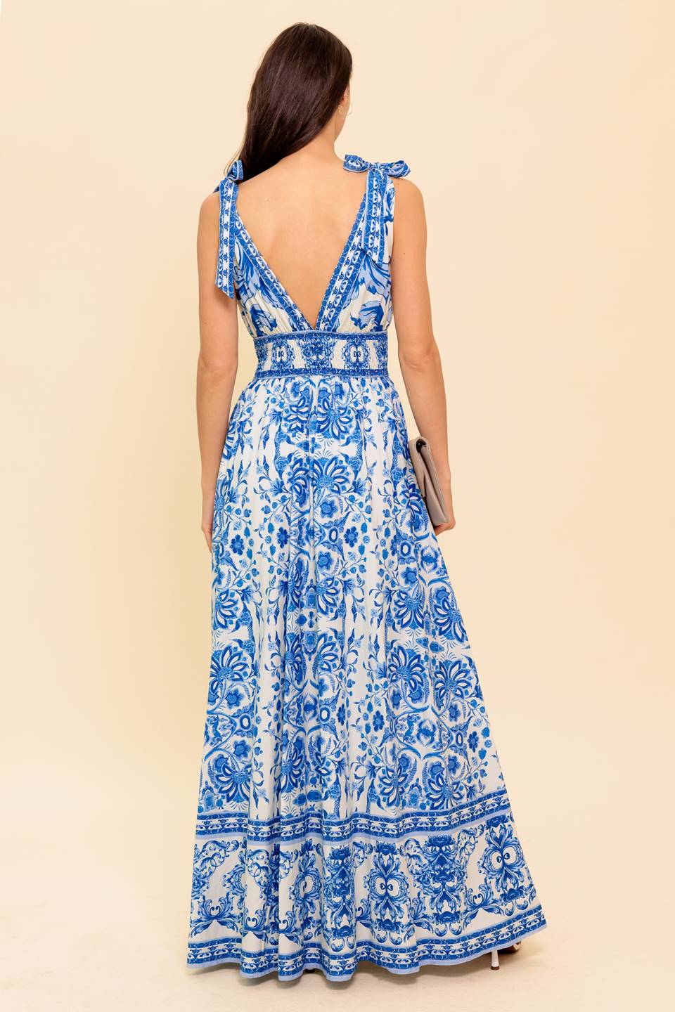 BY THE BAY BLUE WOVEN MAXI DRESS Flying Tomato