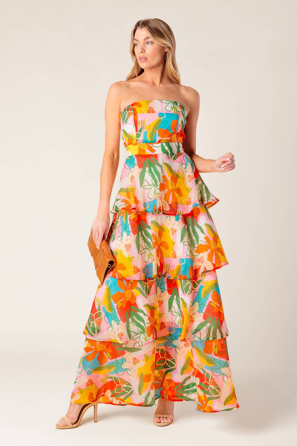HALF PAST SUNSET WOVEN MAXI DRESS Flying Tomato