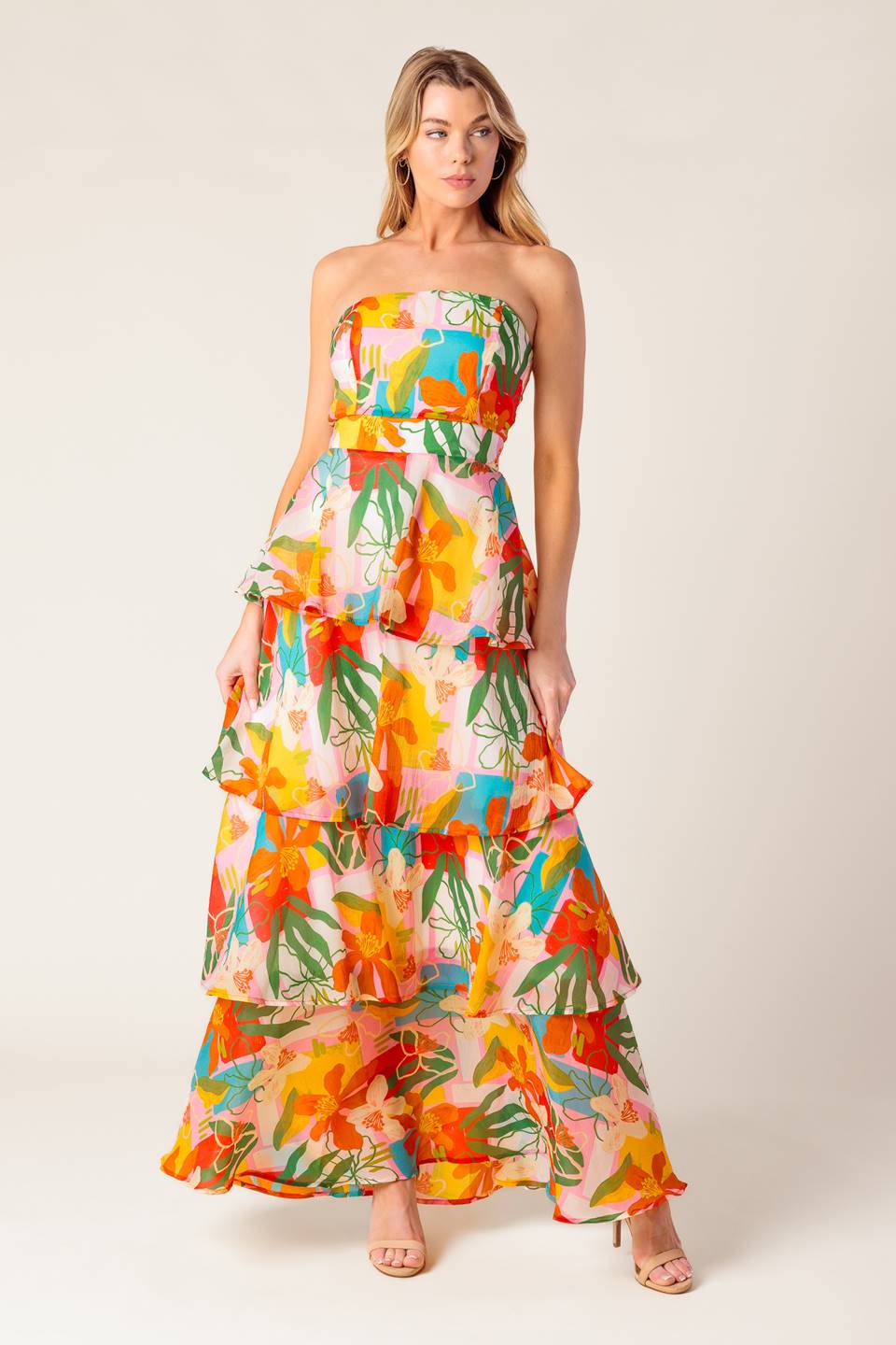 HALF PAST SUNSET WOVEN MAXI DRESS Flying Tomato