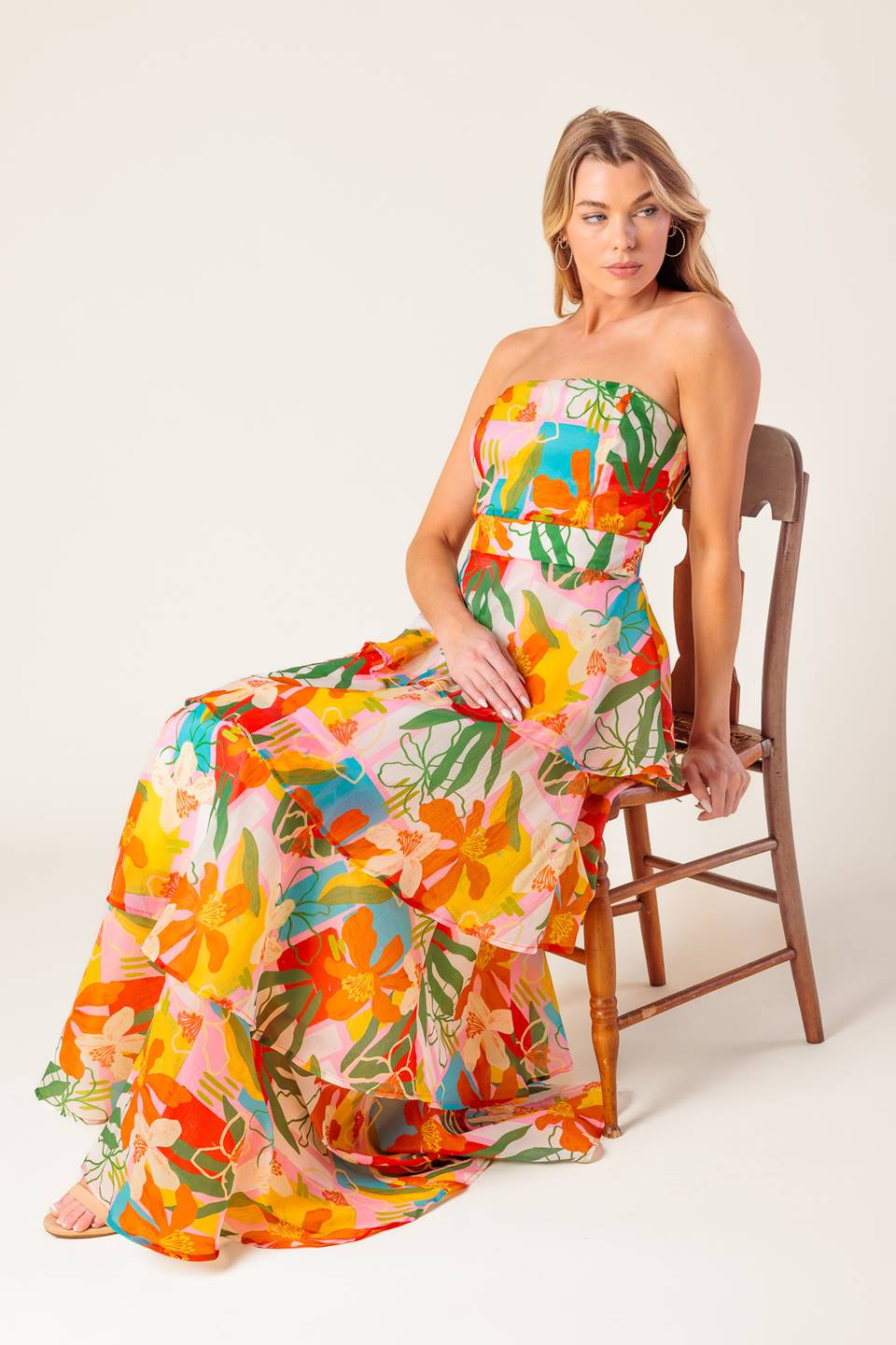 HALF PAST SUNSET WOVEN MAXI DRESS Flying Tomato