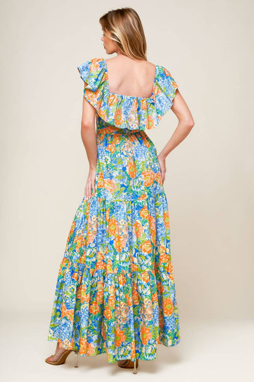 DELIGHTFUL GARDEN PARTY WOVEN MAXI DRESS