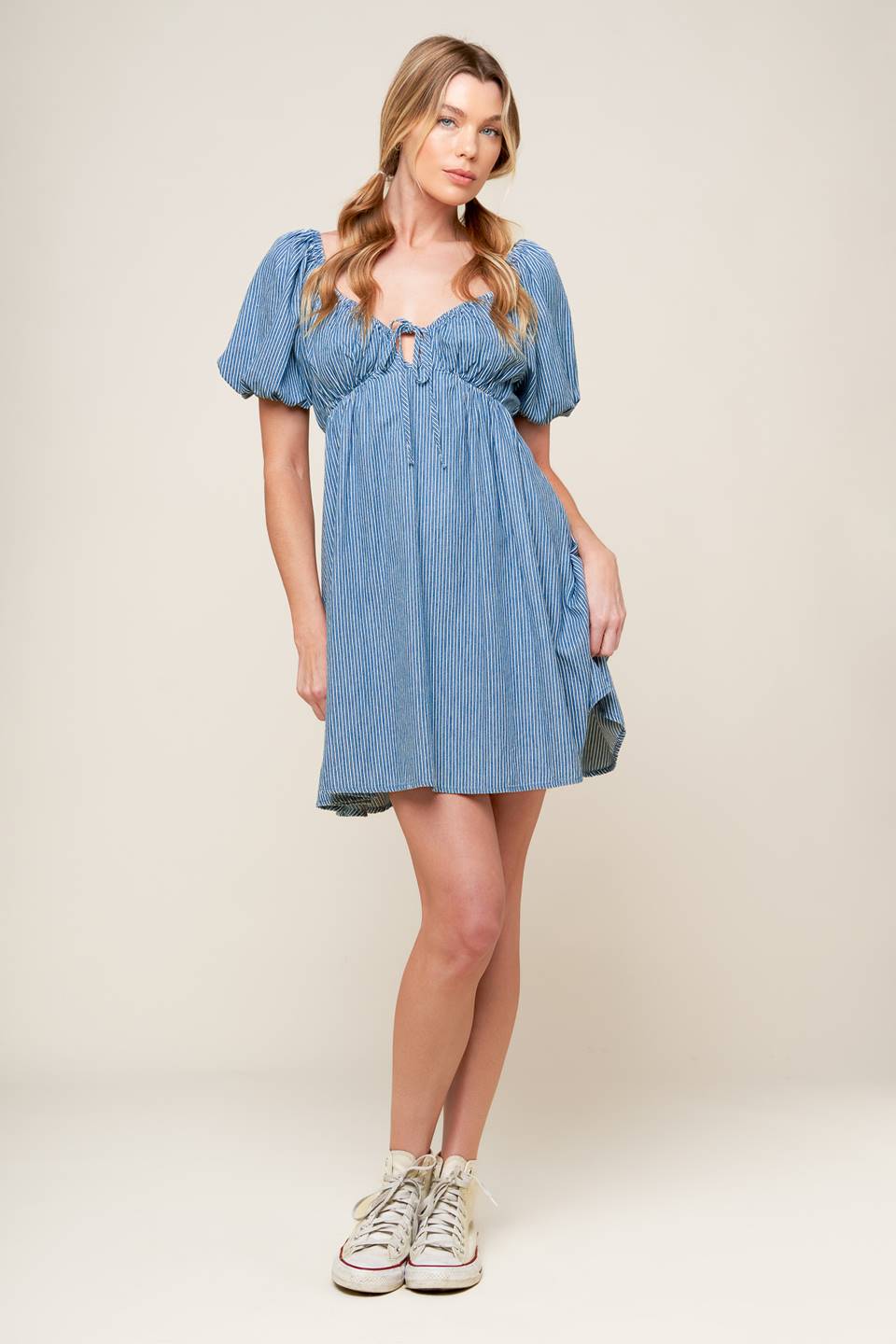 SOMETHING NICE WOVEN MINI DRESS Flying Tomato
