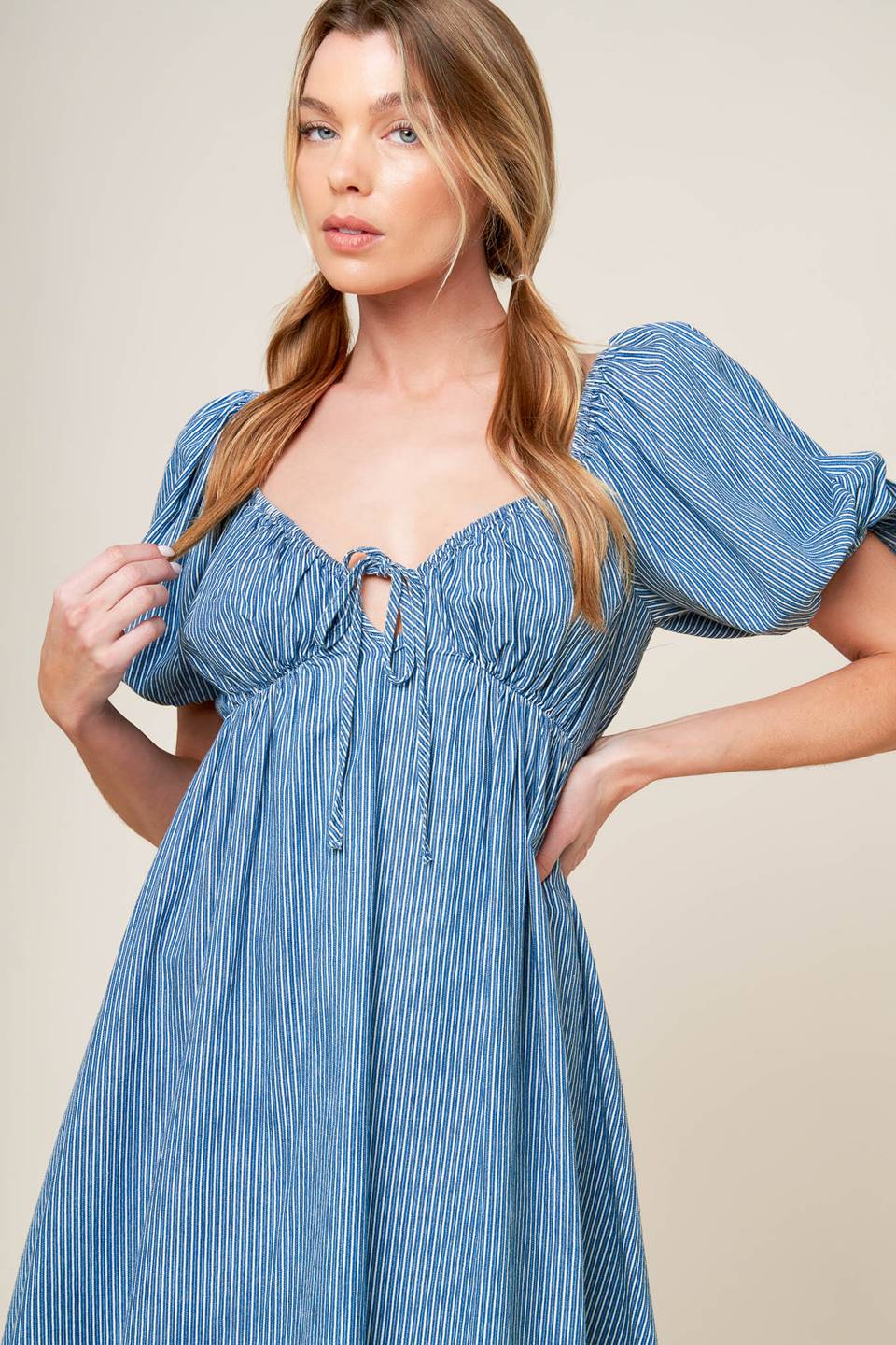 SOMETHING NICE WOVEN MINI DRESS Flying Tomato