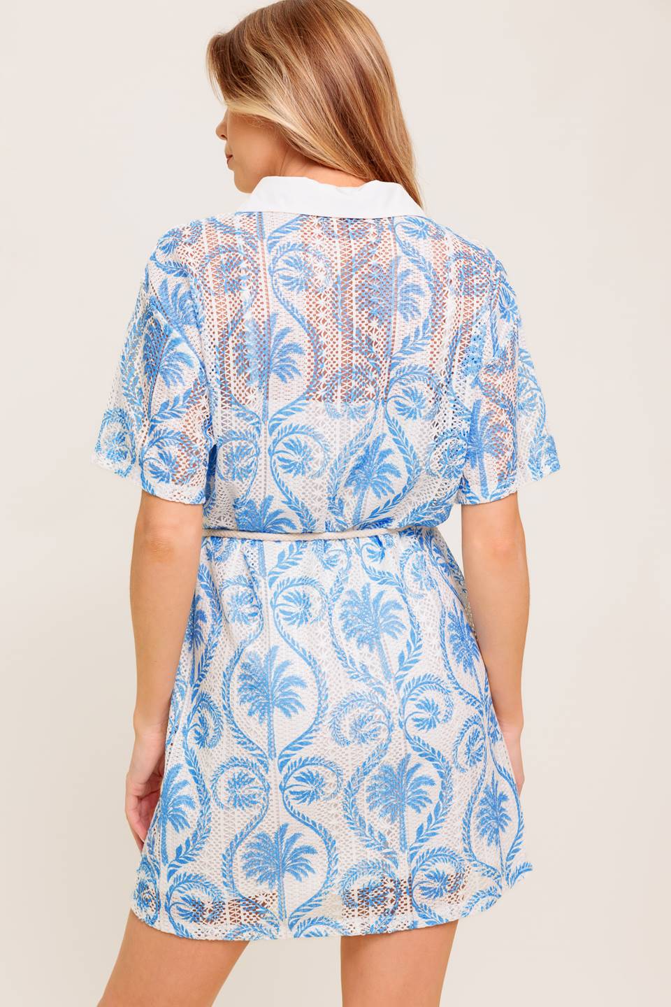 GENTLE SPIRIT WOVEN LACE MINI DRESS Flying Tomato