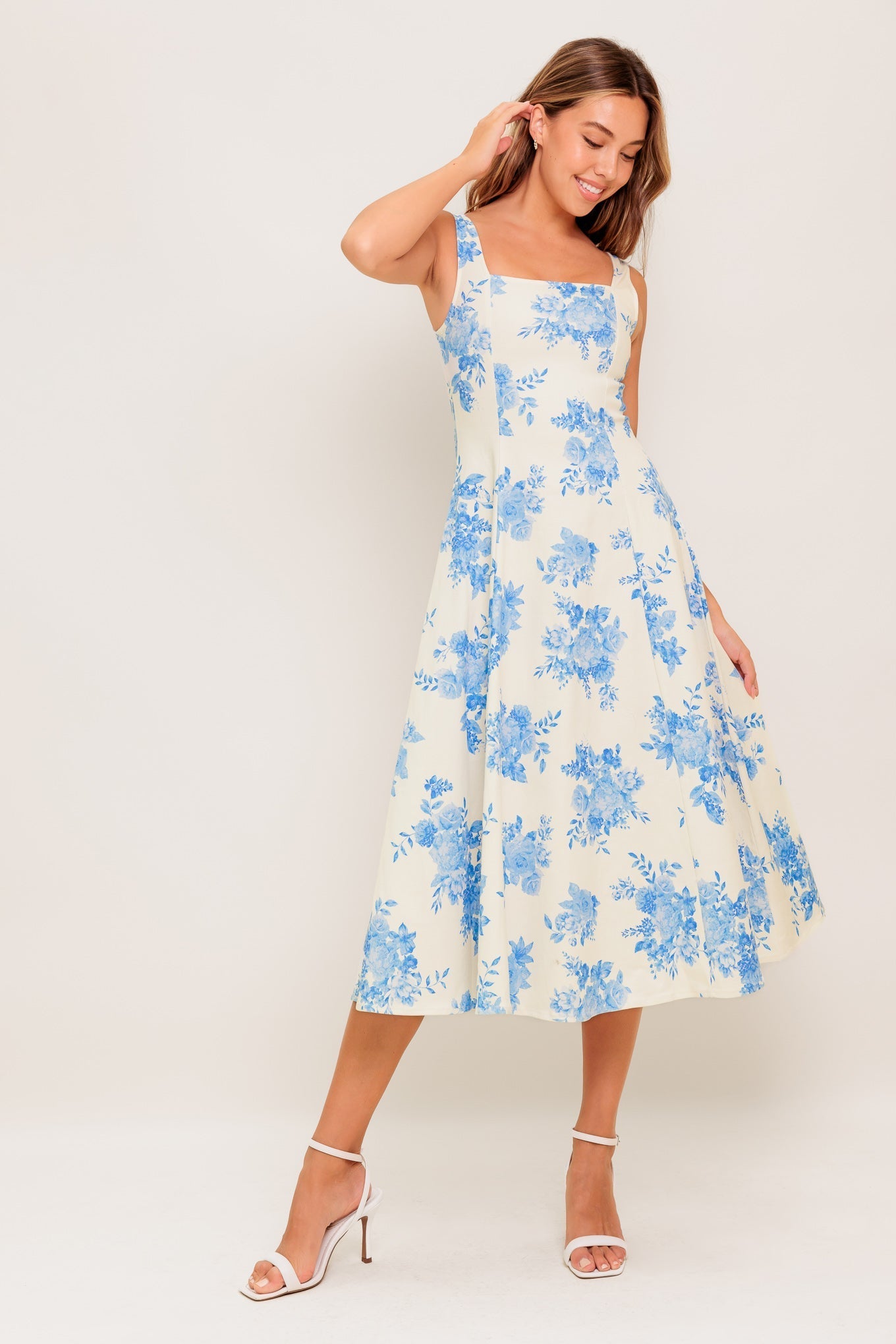 BLUEBELL BREEZE WOVEN MIDI DRESS Flying Tomato