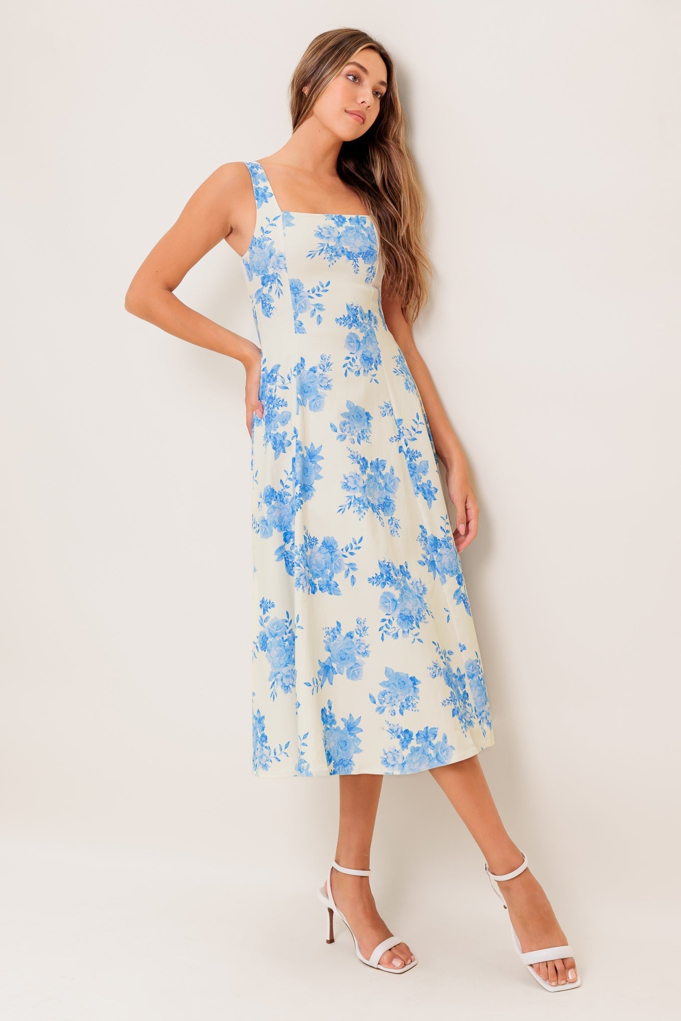 BLUEBELL BREEZE WOVEN MIDI DRESS Flying Tomato