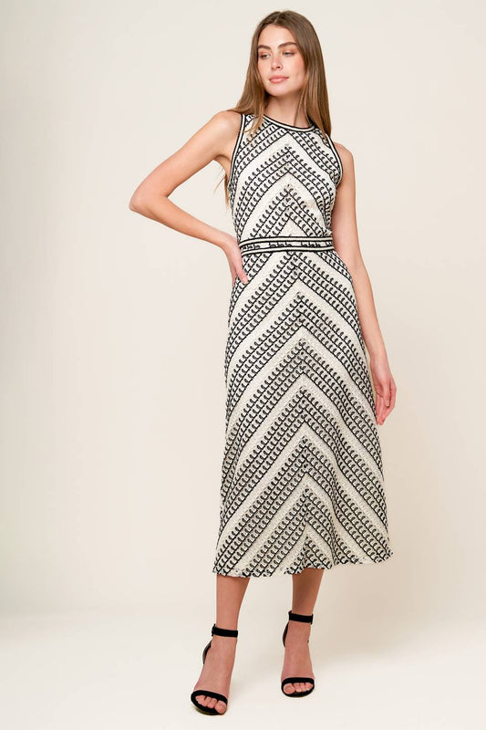 TERRIFIC TIMING CROCHET MIDI DRESS Flying Tomato