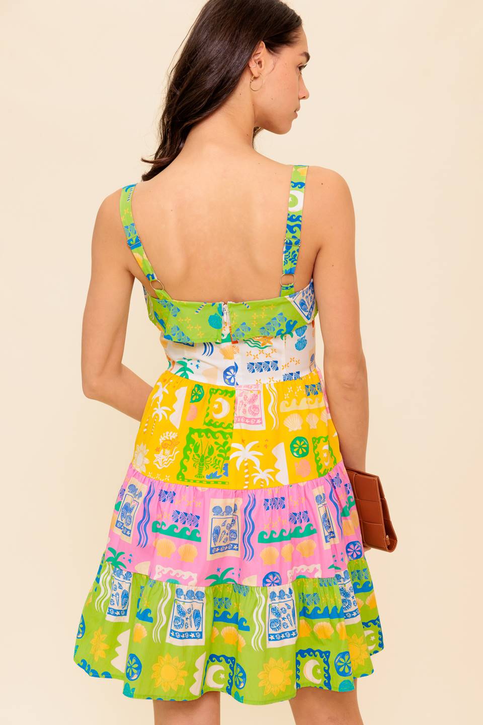 OUT OF OFFICE GREEN WOVEN MINI DRESS Flying Tomato