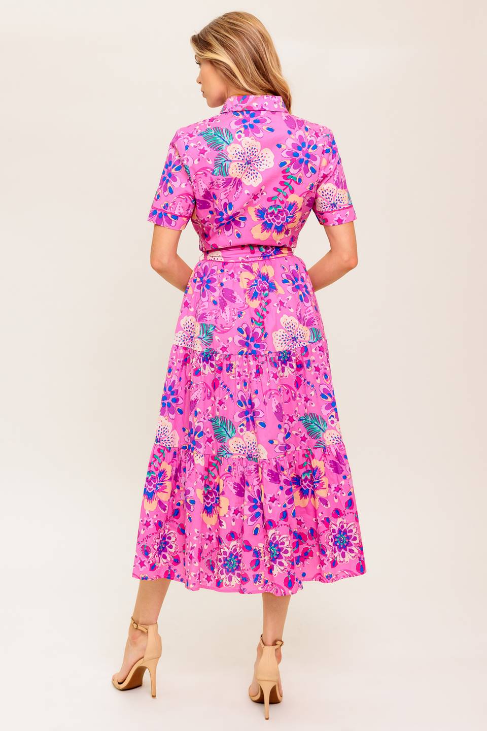 CELESTIAL SKIES WOVEN MIDI DRESS Flying Tomato