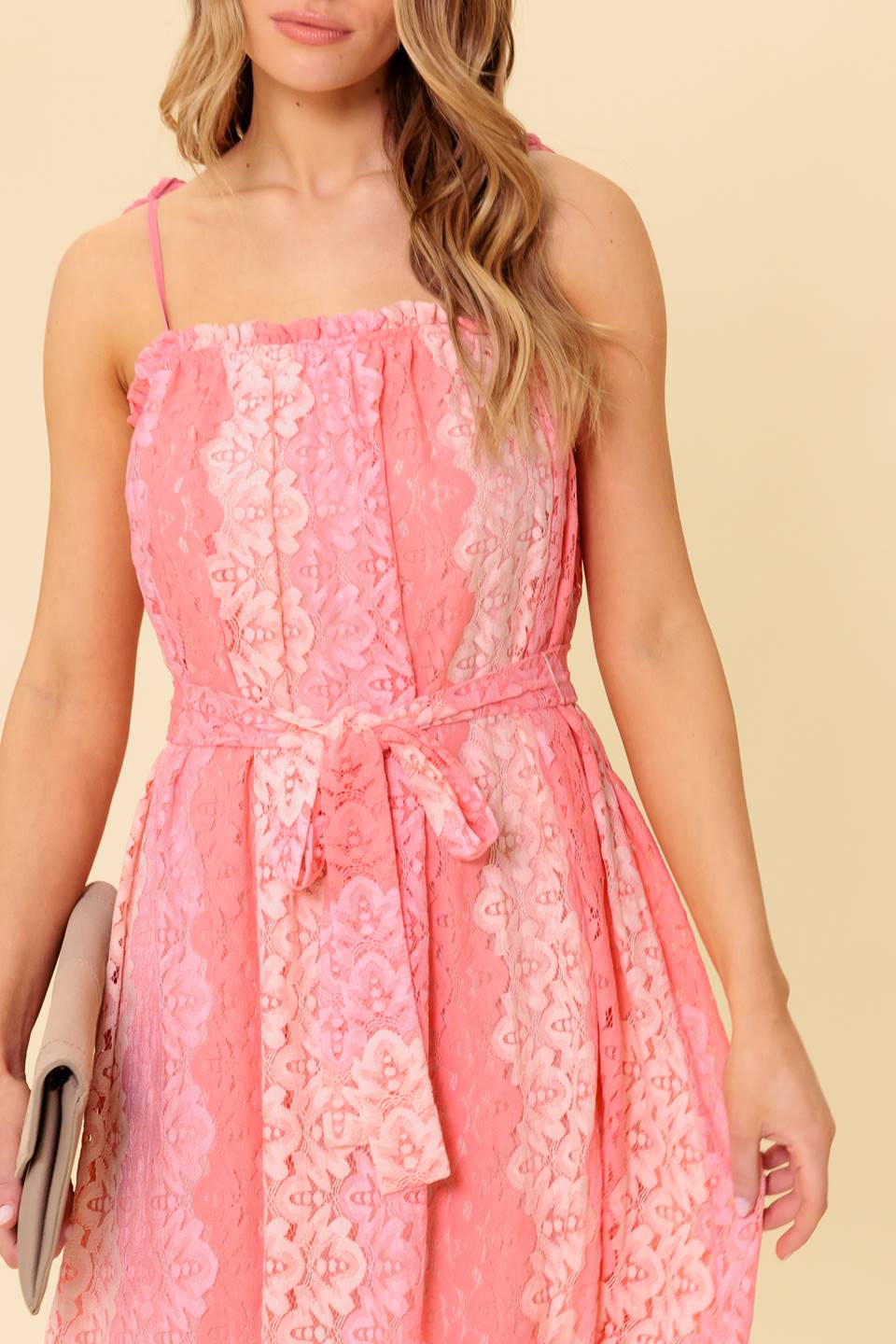 TAILOR MADE FOR YOU WOVEN LACE MIDI DRESS Flying Tomato