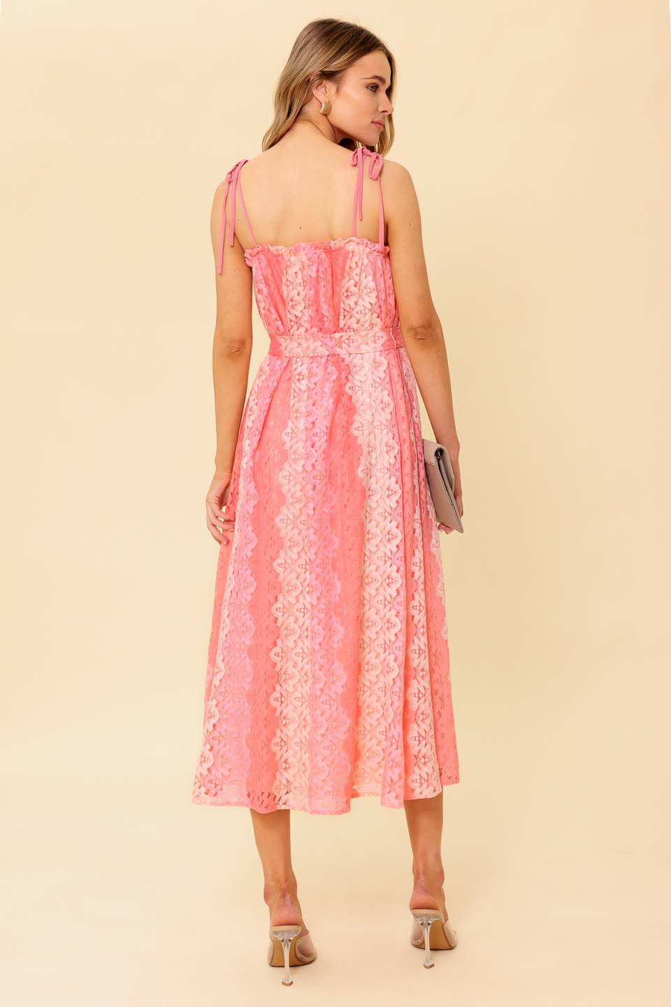 TAILOR MADE FOR YOU WOVEN LACE MIDI DRESS Flying Tomato