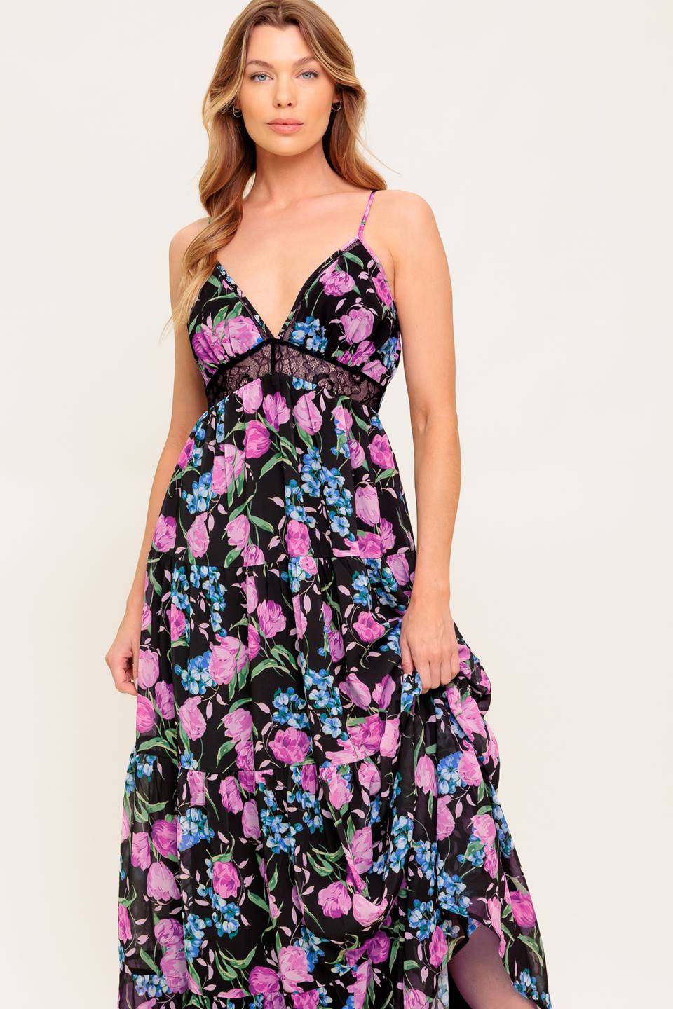 PURE SUNSHINE BLACK WOVEN MAXI DRESS Flying Tomato