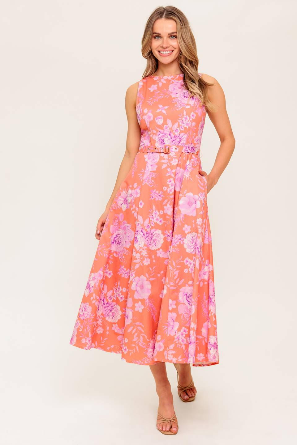 COASTLINE DREAM WOVEN MIDI DRESS Flying Tomato