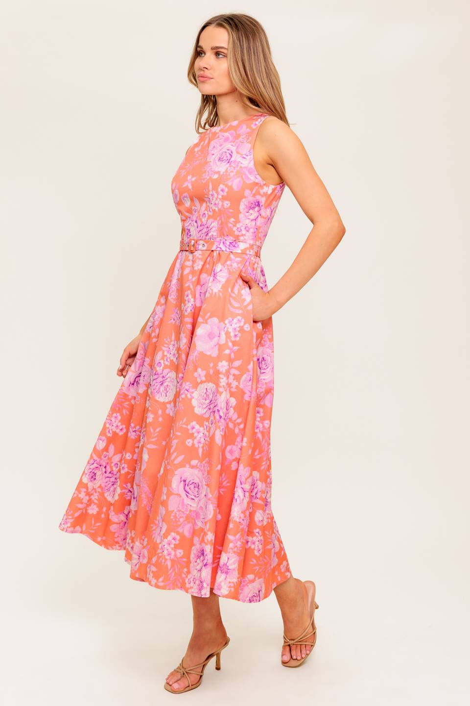 COASTLINE DREAM WOVEN MIDI DRESS Flying Tomato