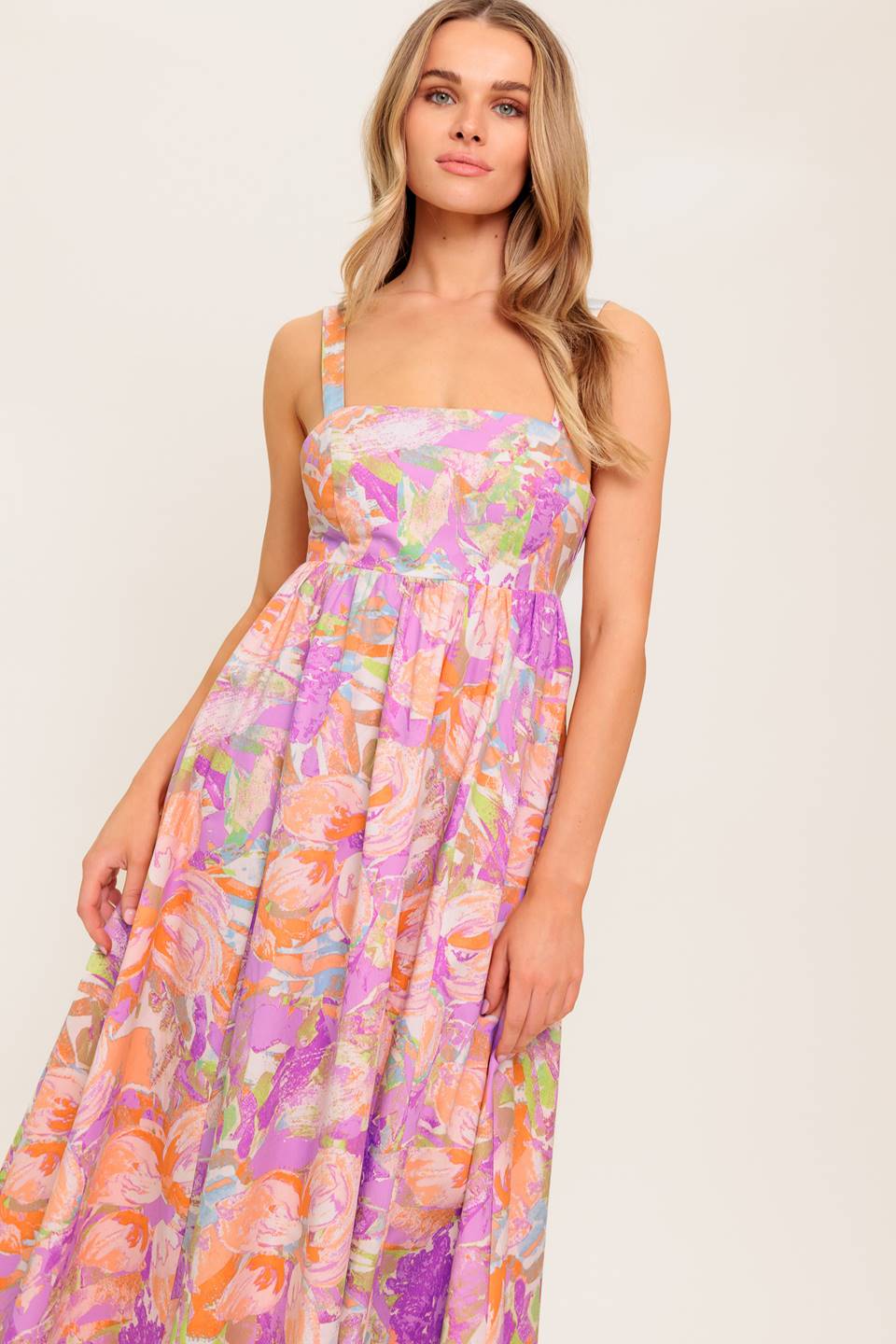 BREEZE SONG PINK WOVEN MIDI DRESS Flying Tomato