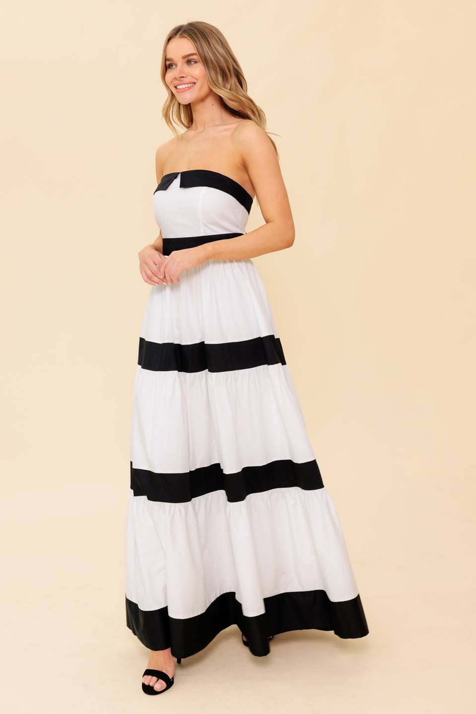 YOURS TO KEEP COLOR BLOKED MAXI DRESS Flying Tomato