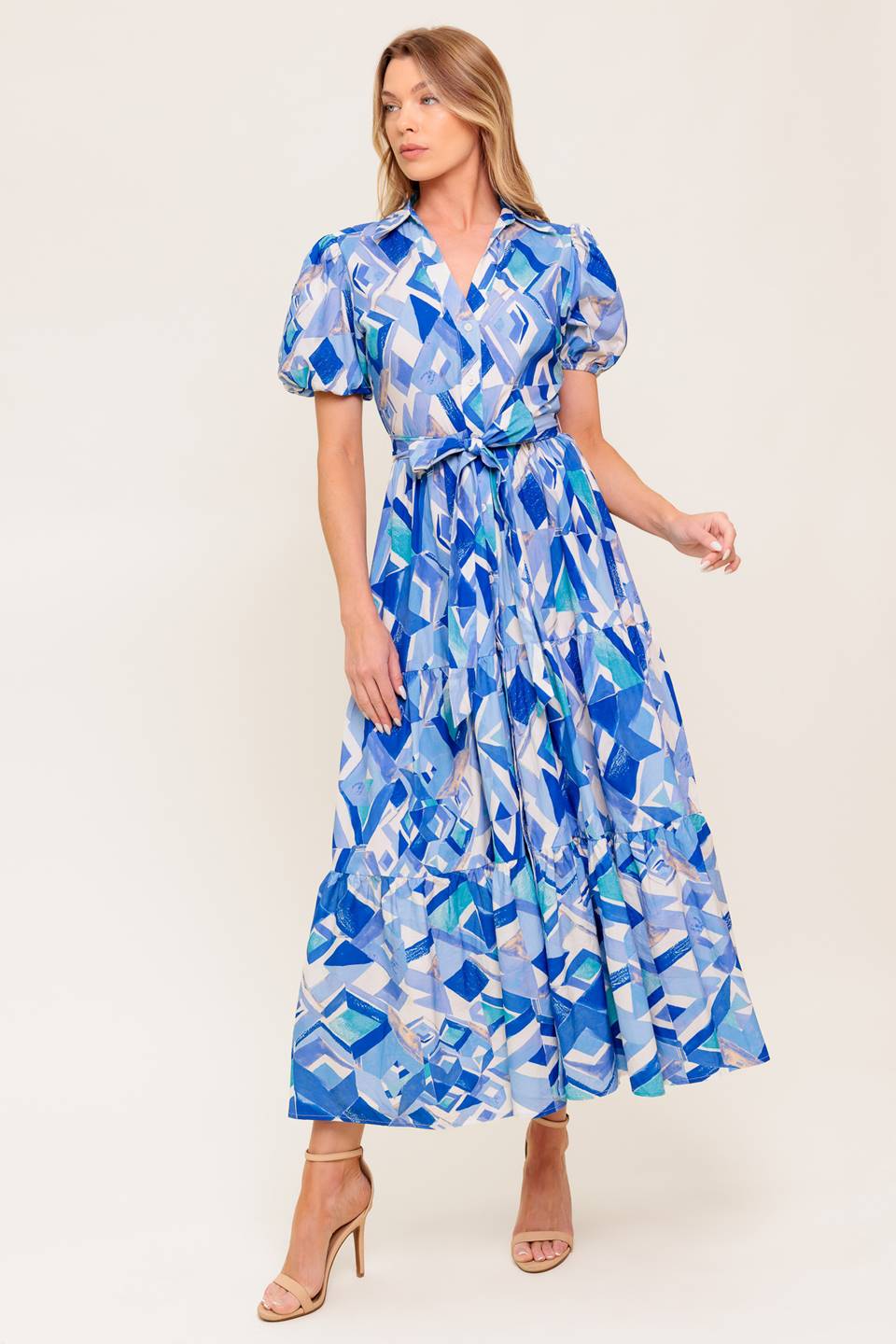 FAITHFUL WISH OYSTER WOVEN MDI DRESS Flying Tomato