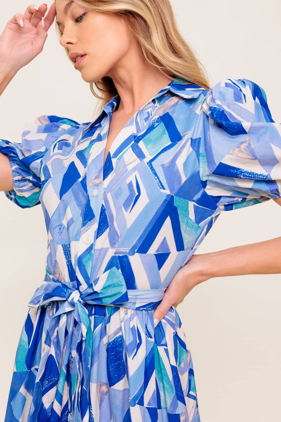 FAITHFUL WISH OYSTER WOVEN MDI DRESS Flying Tomato